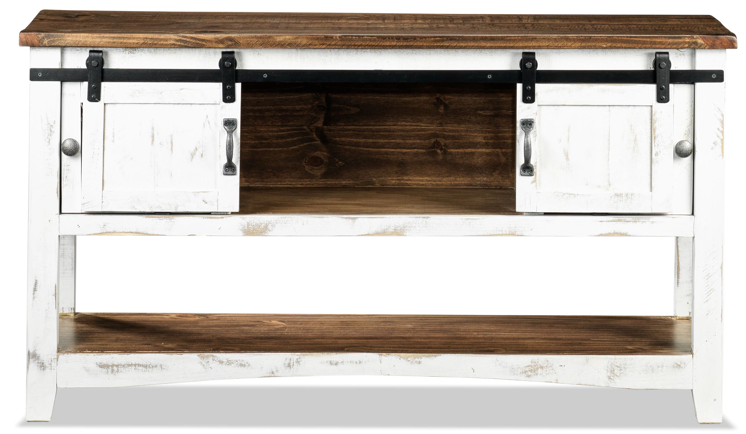 Pueblo 55" Sofa Table - Weathered White - Image 9