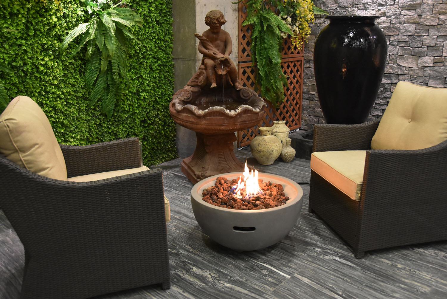 Puuoo Concrete Lava Fire Table (Modena) – Propane - Image 6