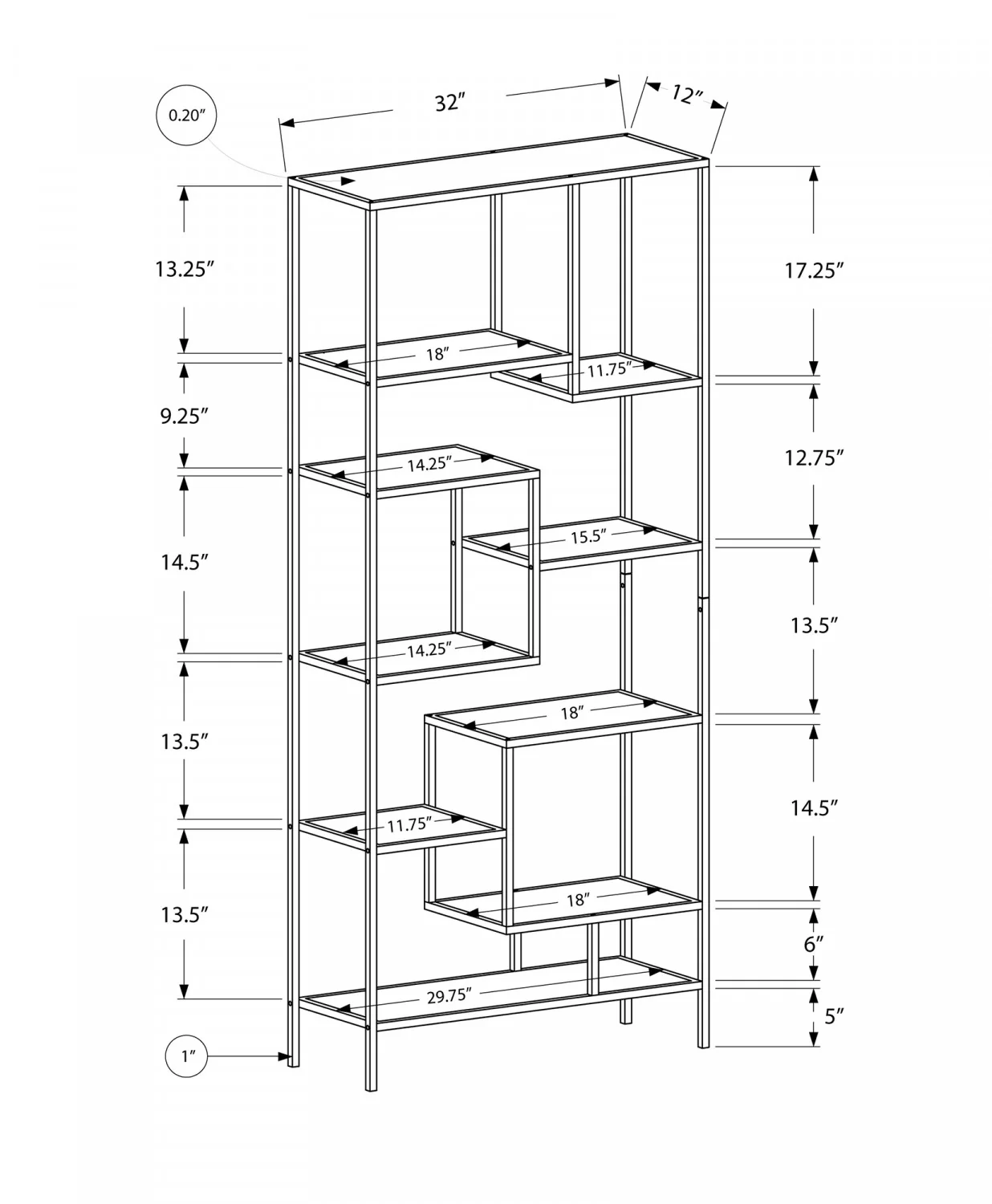 Quin Bookcase - White - Image 3