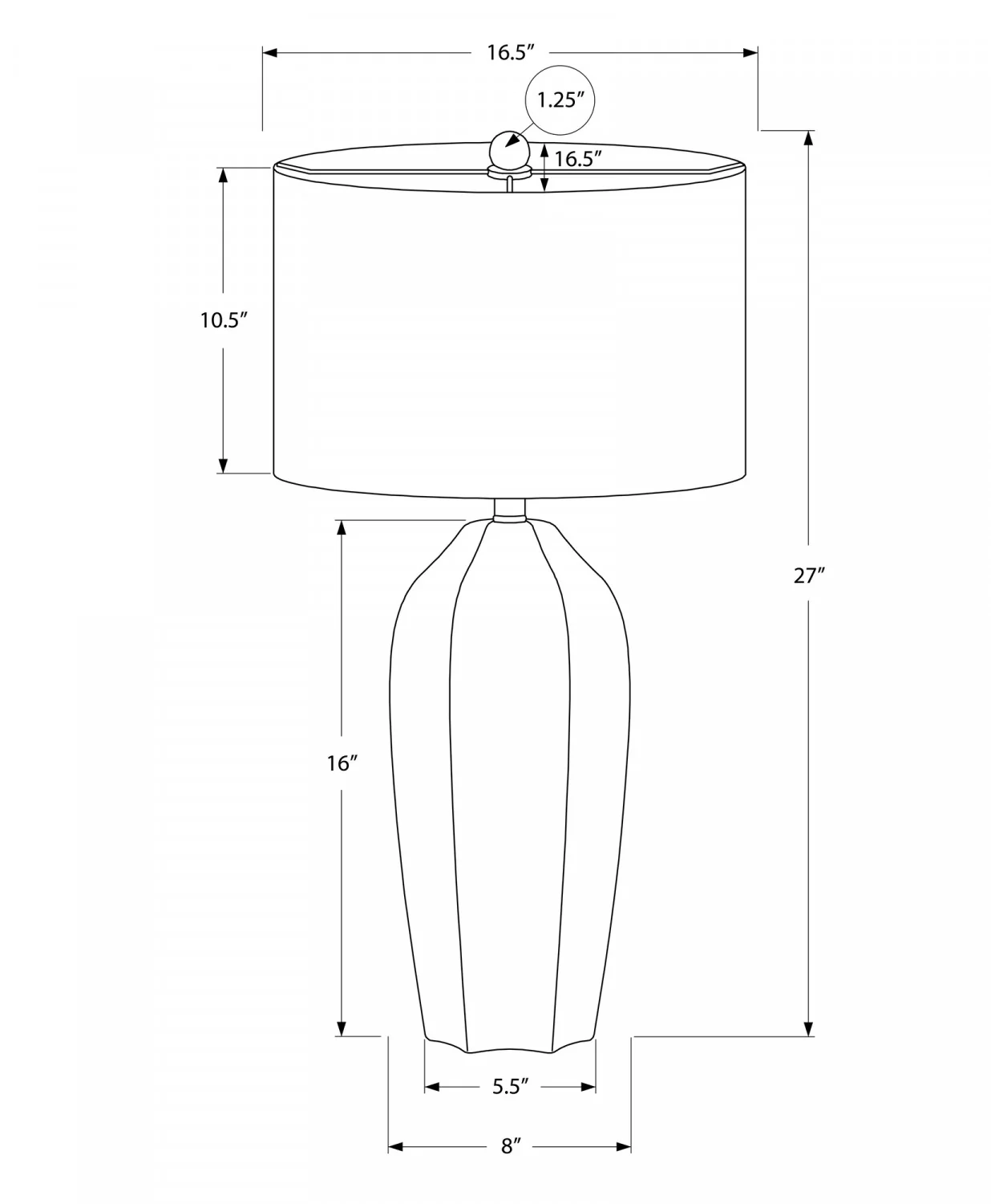 Quincy Table Lamp - Cream - Image 3