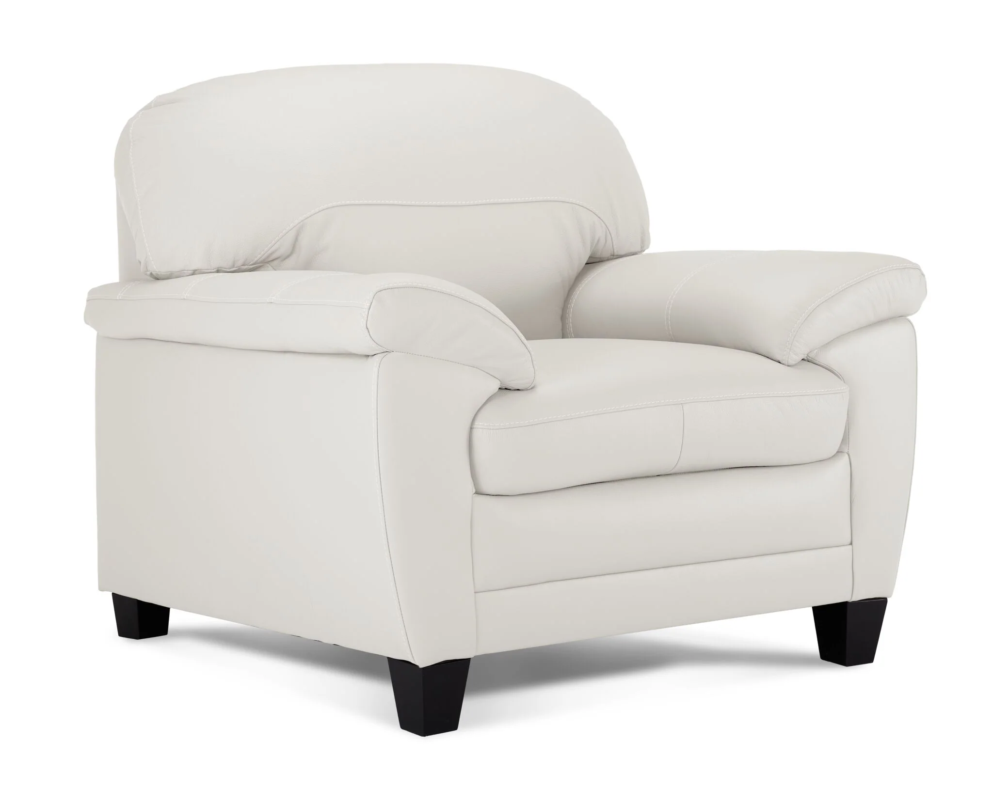 Raphael Leather Chair - Silver Grey - Image 2
