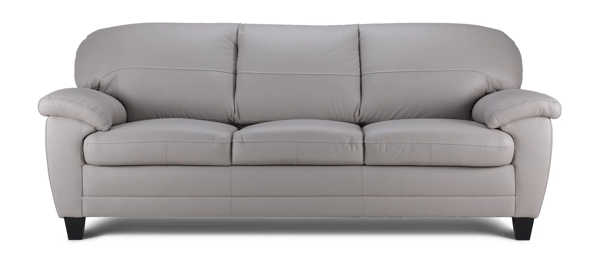 Raphael Leather Sofa and Chair Set - Cloud Grey - Image 2