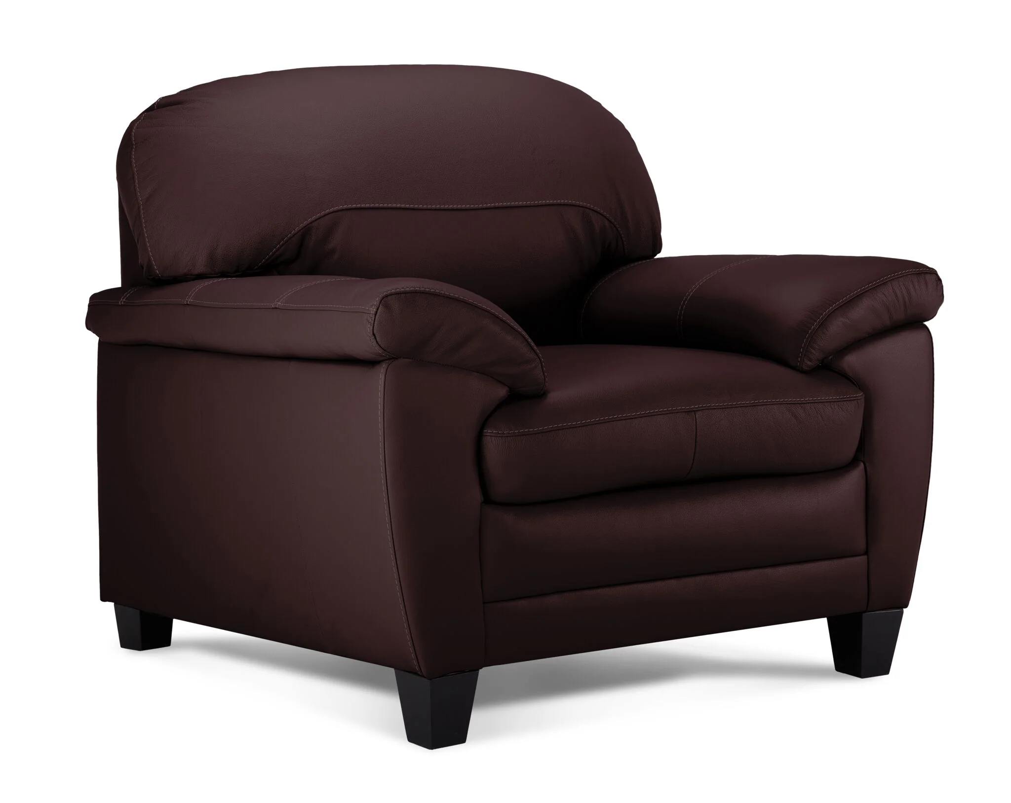 Raphael Leather Sofa and Chair Set - Mocha - Image 3