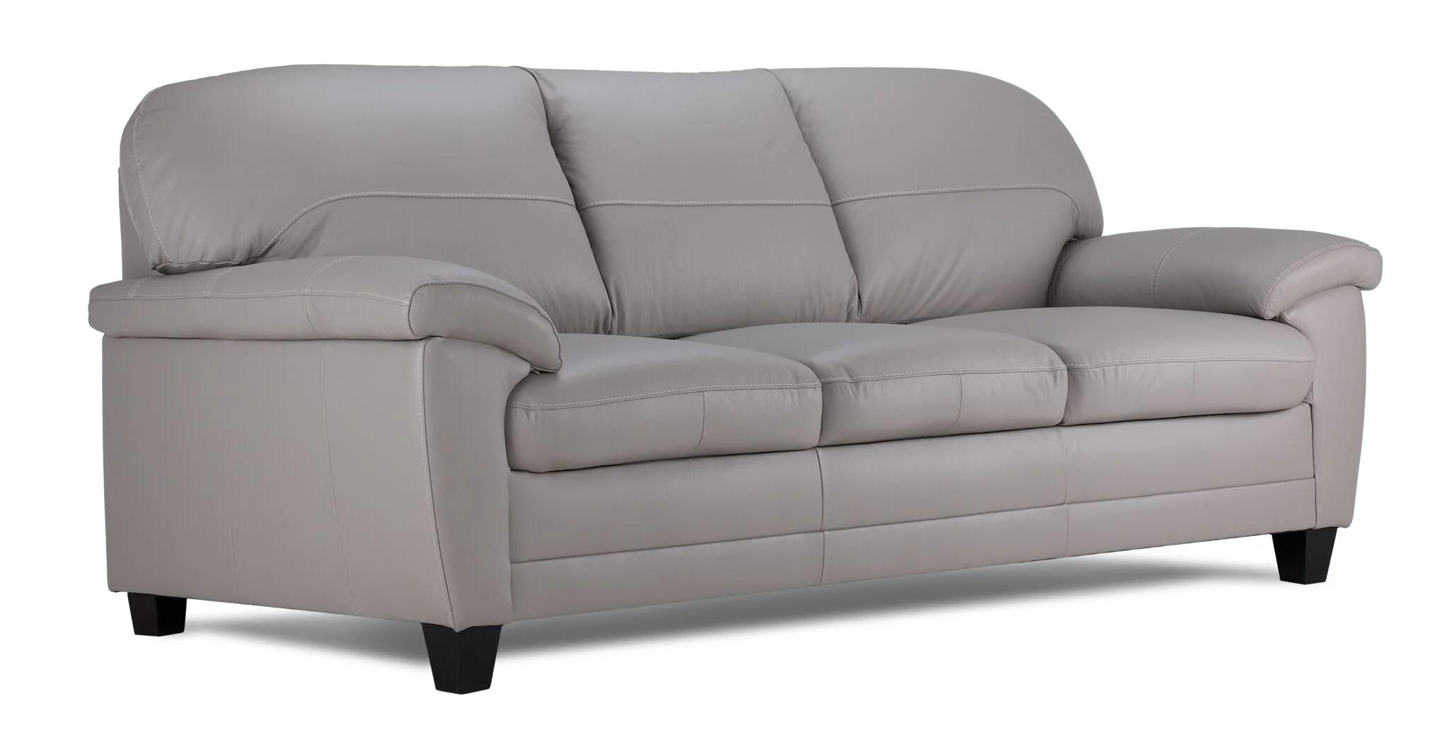 Raphael Leather Sofa - Cloud Grey - Image 2