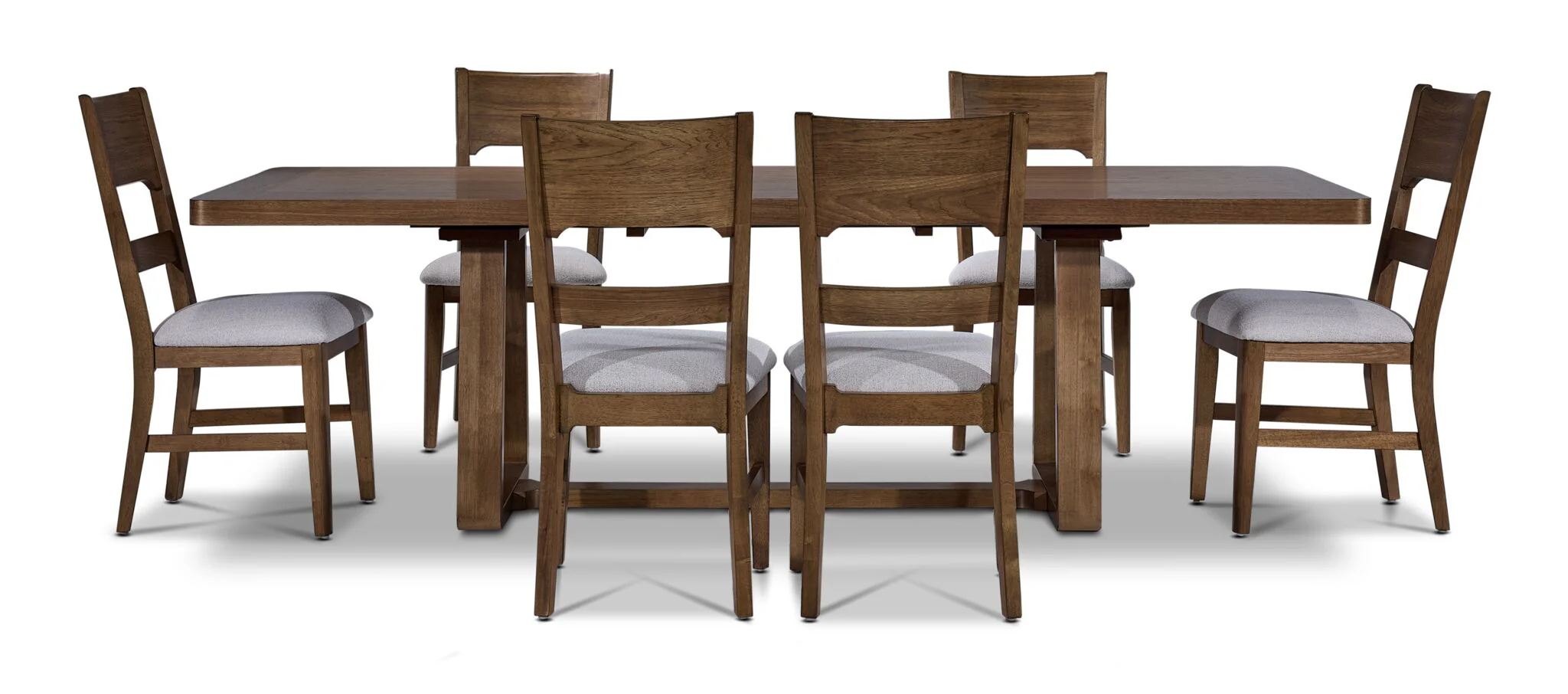 Raylan 7-Piece Extendable Dining Set - Brown - Image 2