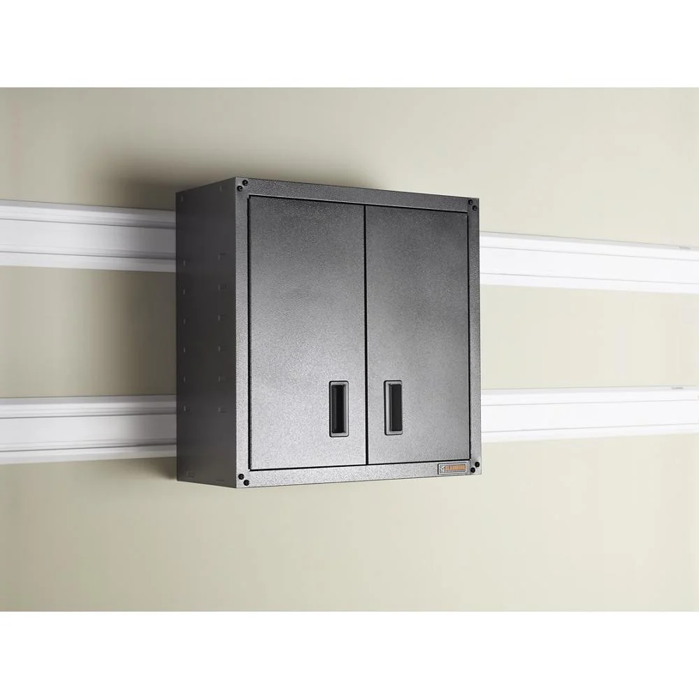 Ready-to-assemble Full-door Wall Gearbox - Hammered Granite Storage Solution - Image 2