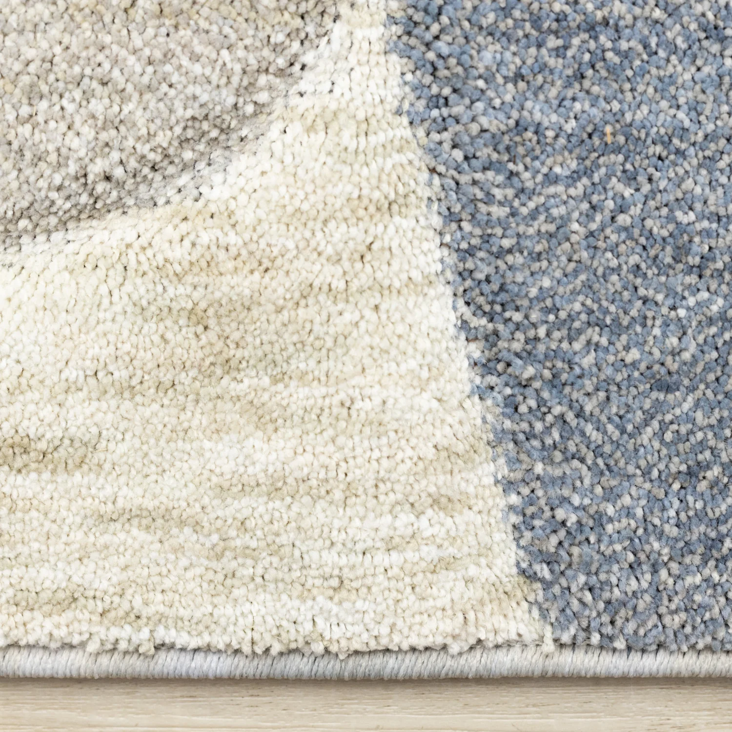 Recycled Polyester Modern Teardrop Area Rug - 8' X 11' - Blue/Grey - Image 10