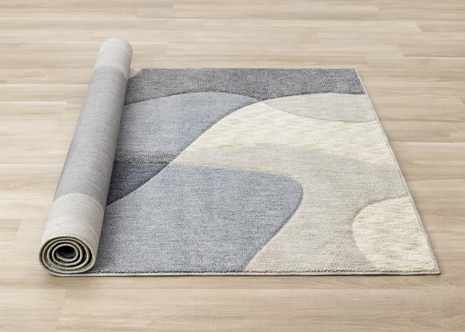 Recycled Polyester Modern Teardrop Area Rug - 8' X 11' - Blue/Grey - Image 8