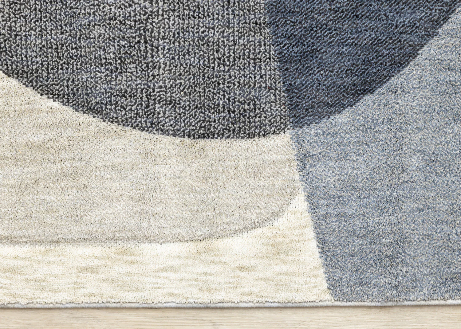 Recycled Polyester Modern Teardrop Area Rug - 8' X 11' - Blue/Grey - Image 9