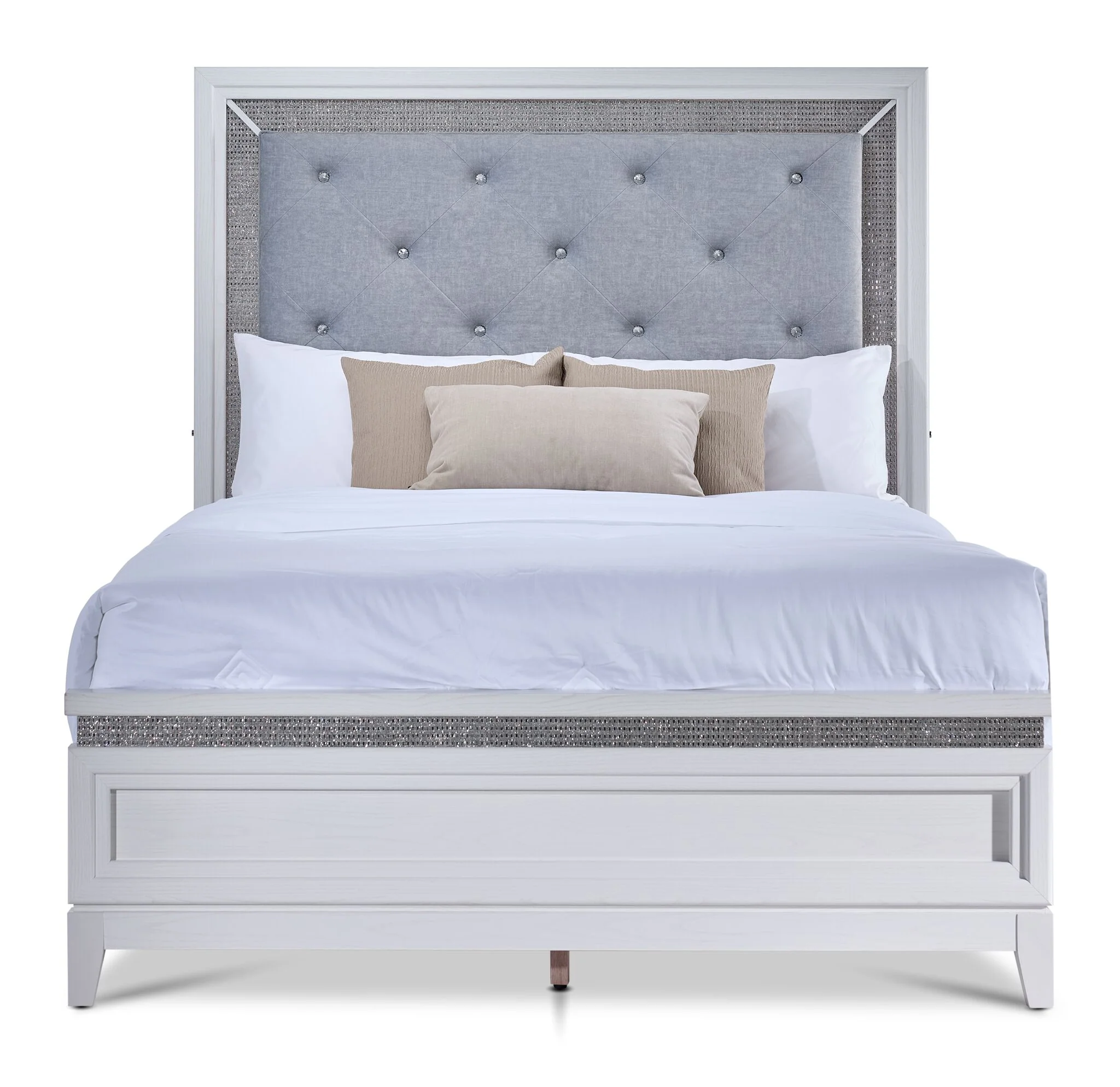 Reflections 3 - Piece King Bed - White - Image 2