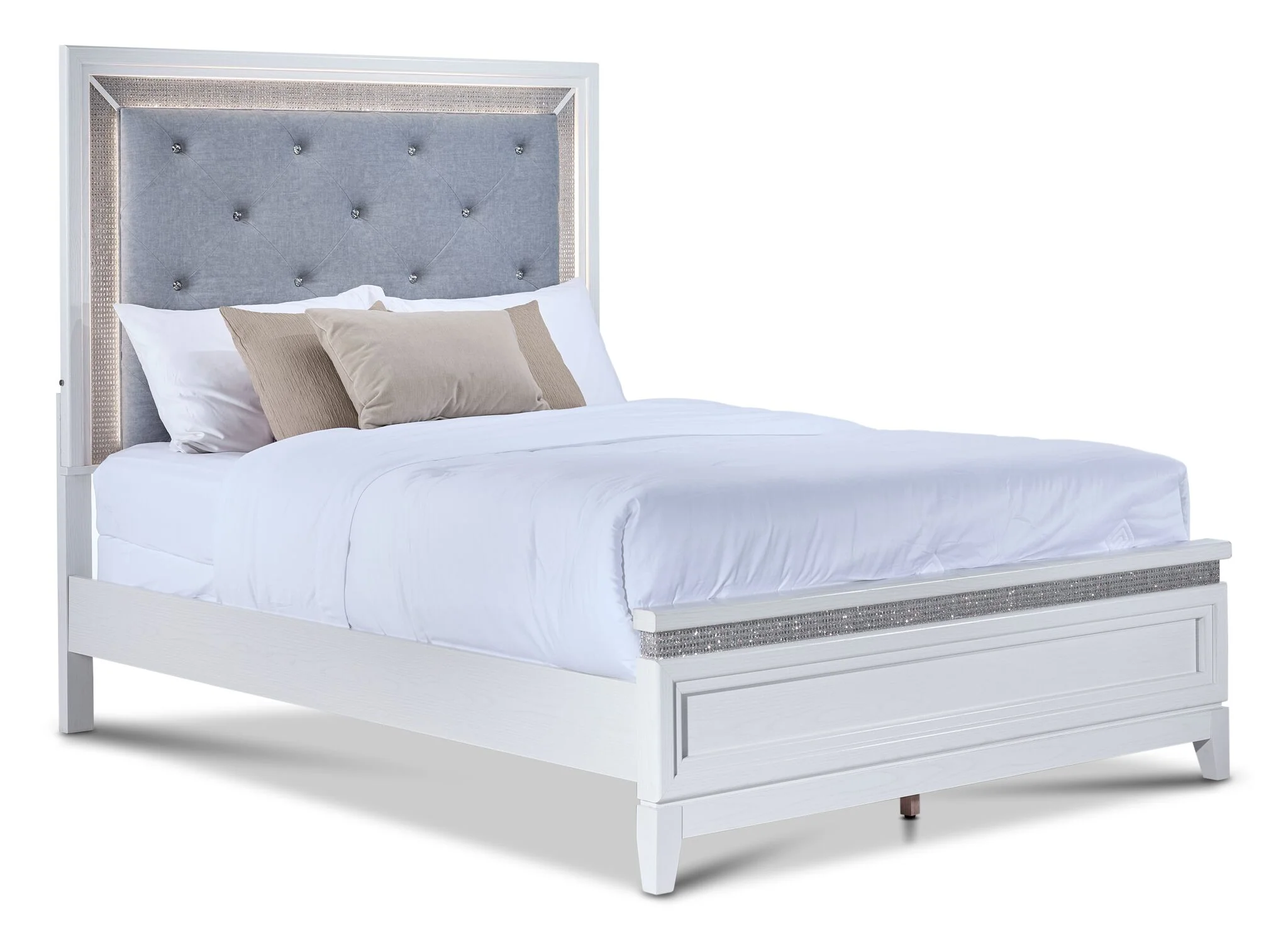 Reflections 3 - Piece Queen Bed - White - Image 3