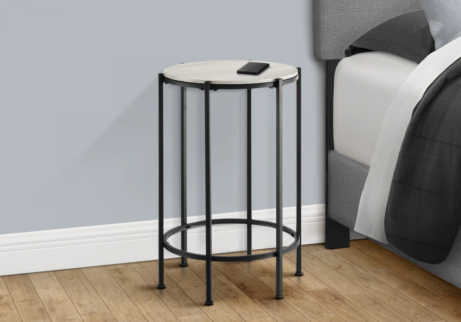 Remi Side Table - Beige/Black - Image 5