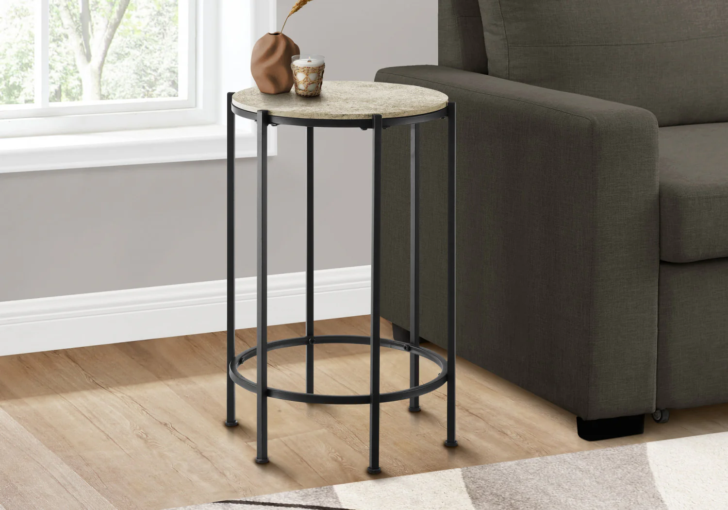 Remi Side Table - Light Brown - Image 2