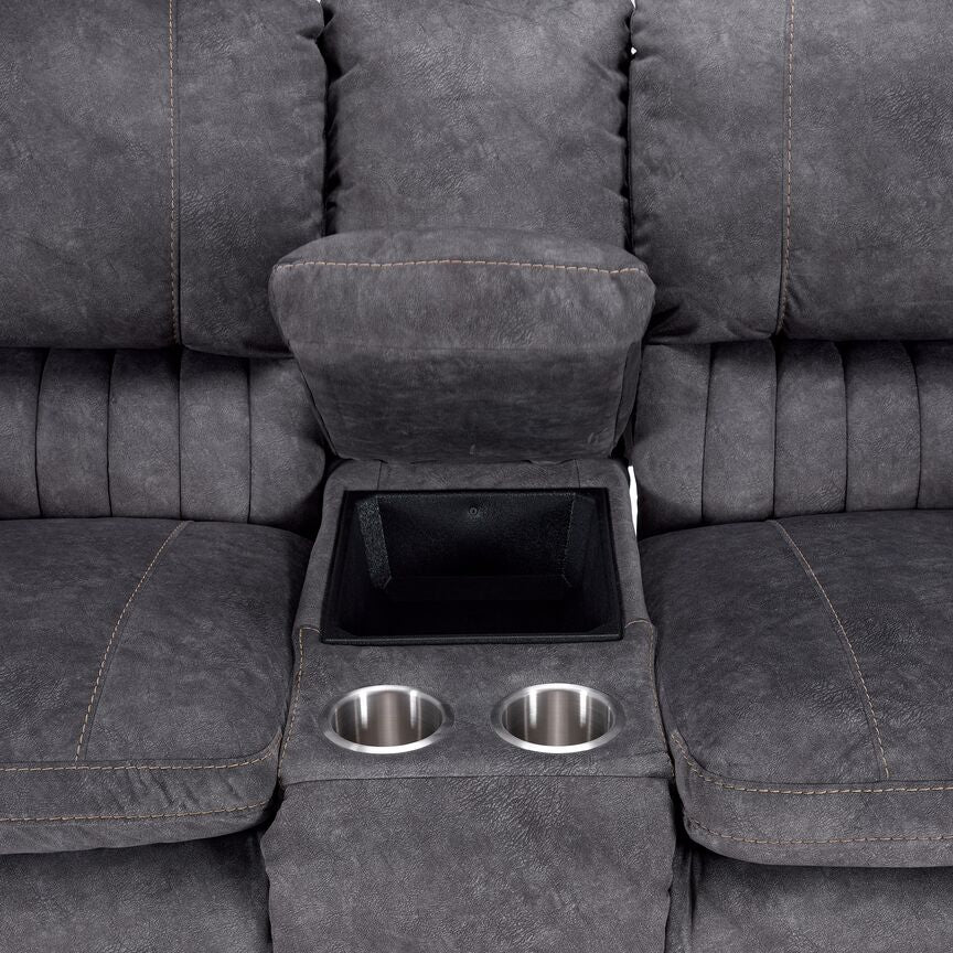 Reyes Power Reclining Loveseat - Grey - Image 8