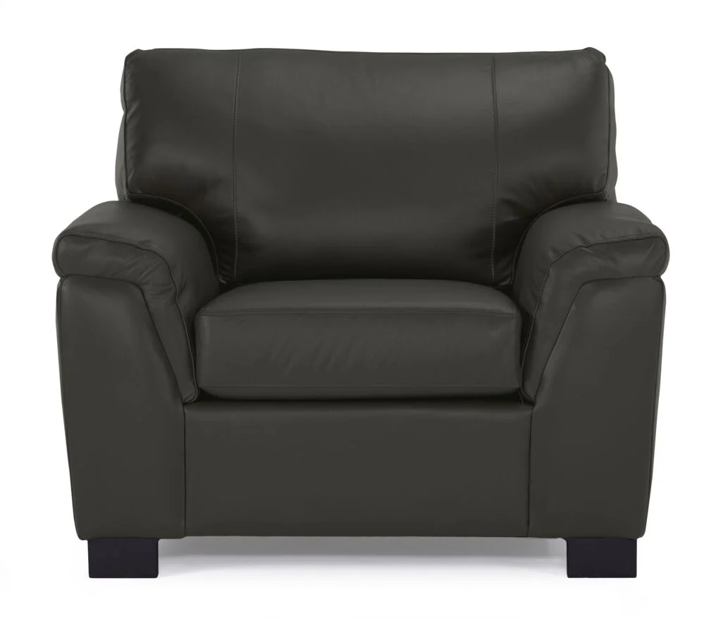 Reynolds Leather Chair - Dark Grey - Image 2