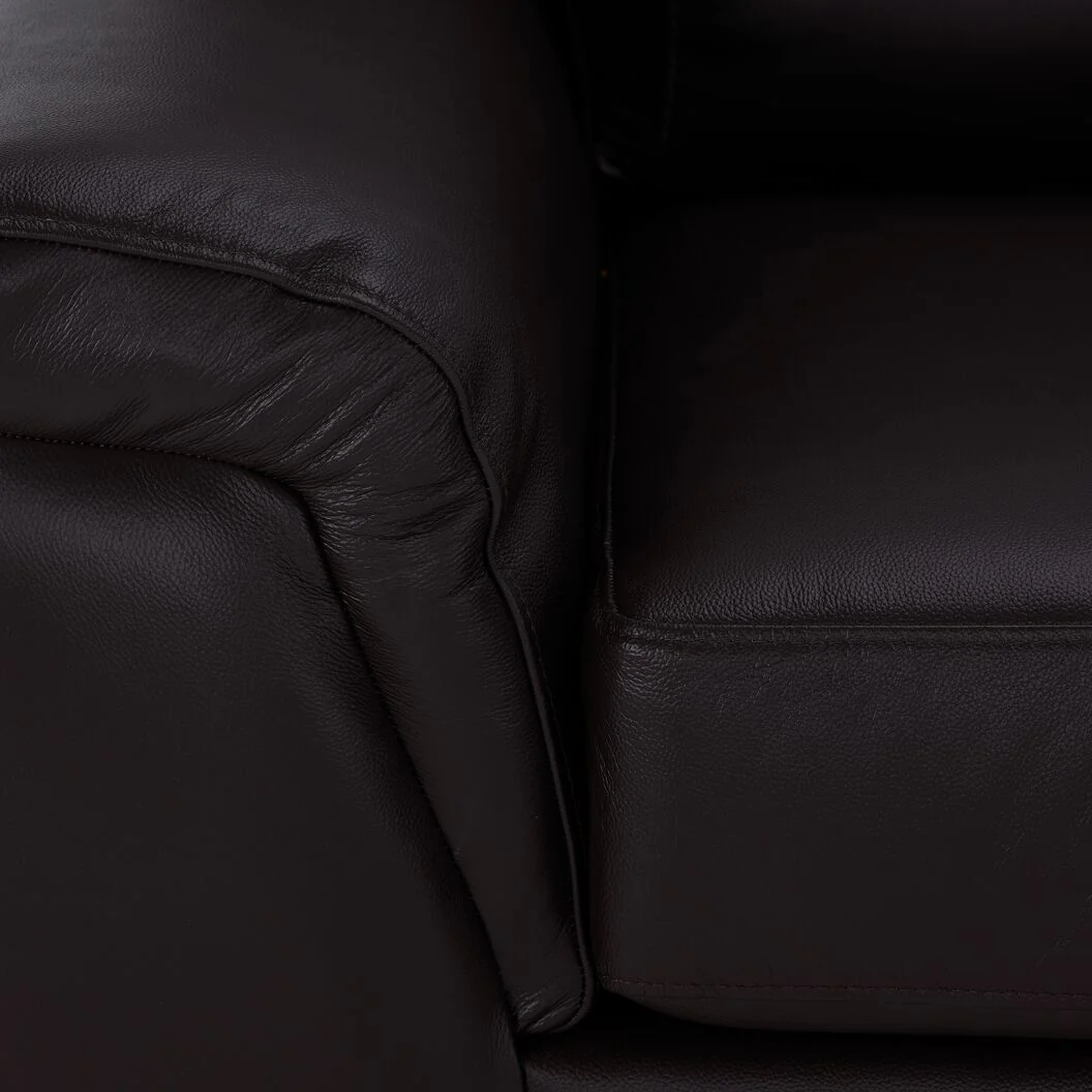 Reynolds Leather Loveseat - Coffee - Image 3