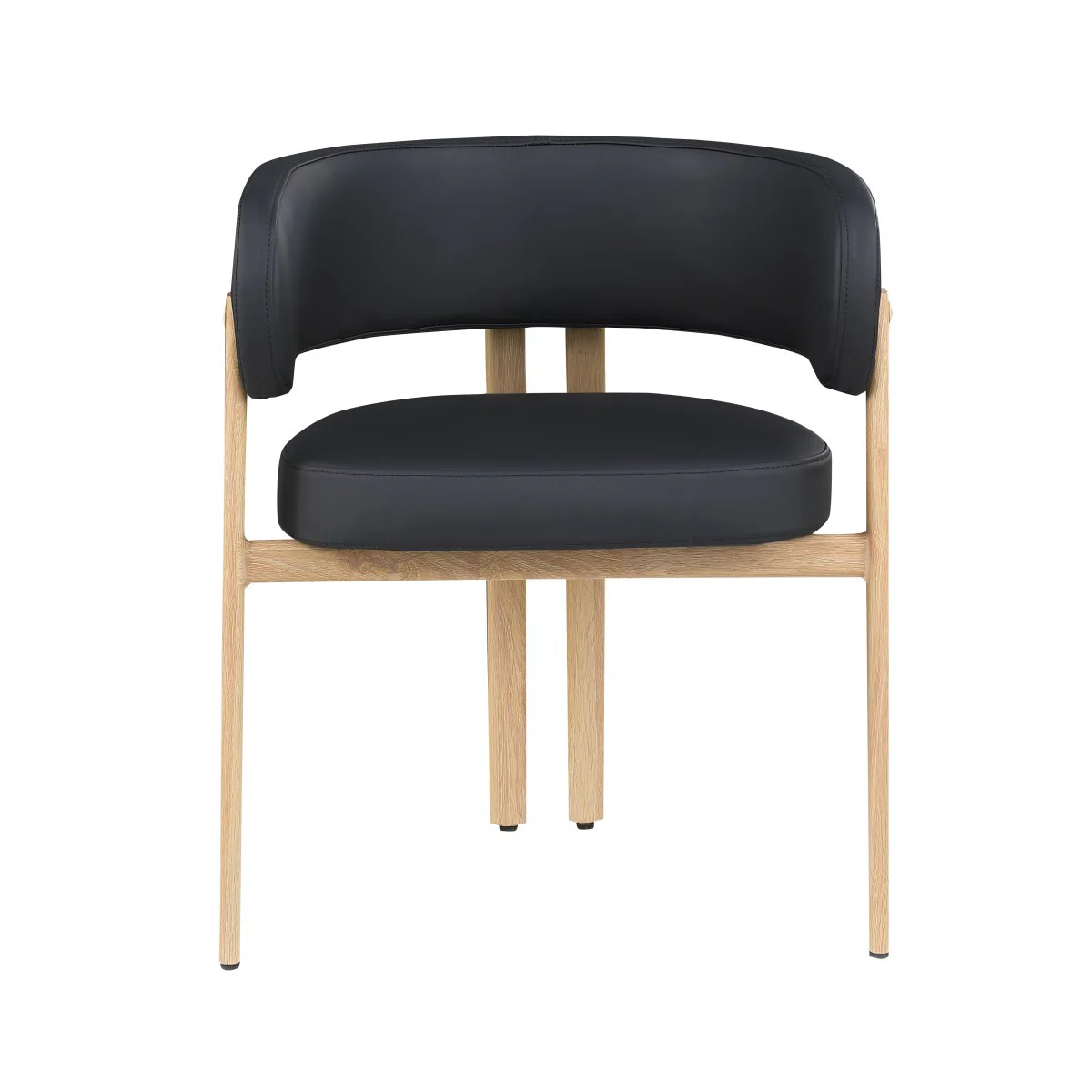 Rhett Dining Chair - Black/Oak - Set of Two - Image 3