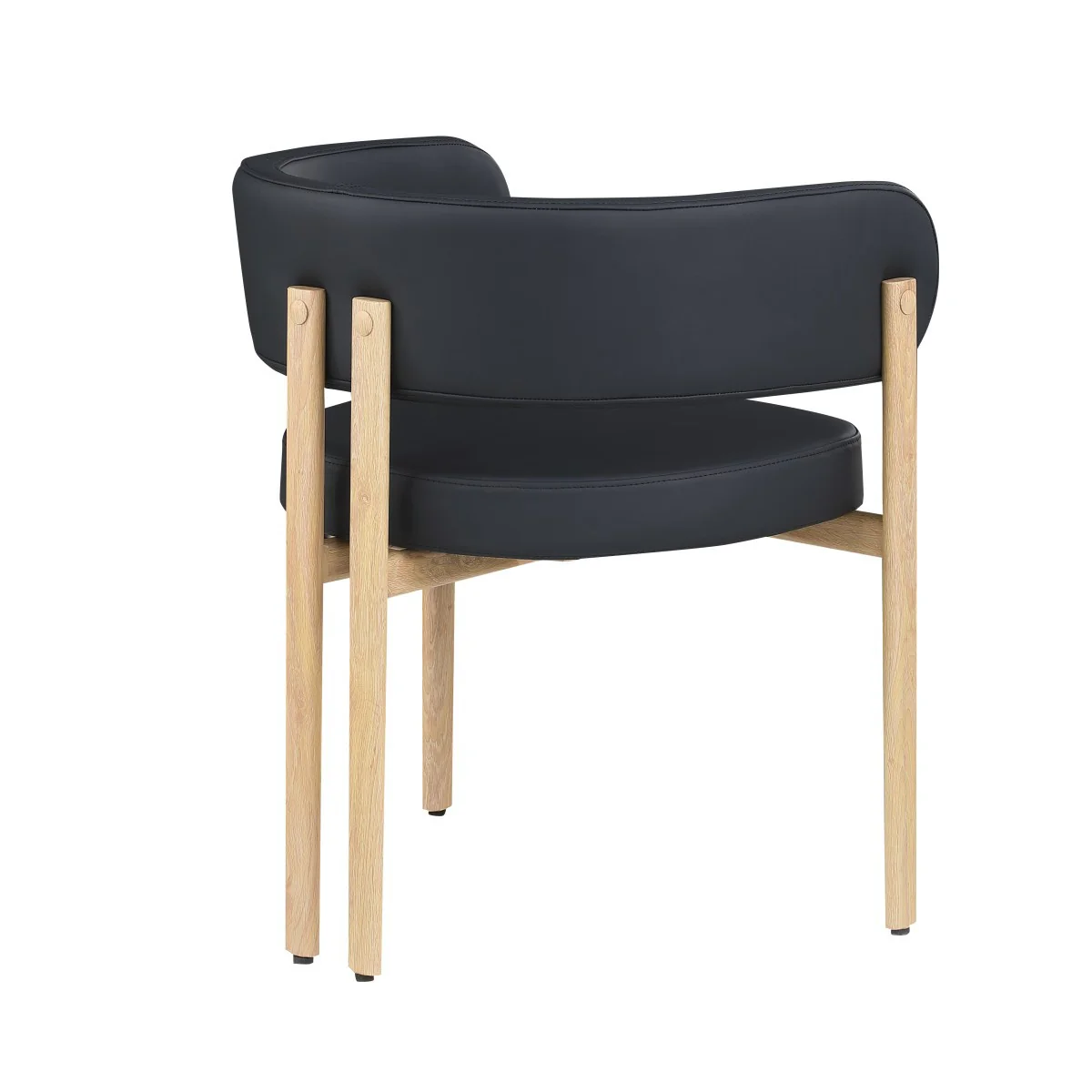 Rhett Dining Chair - Black/Oak - Set of Two - Image 5