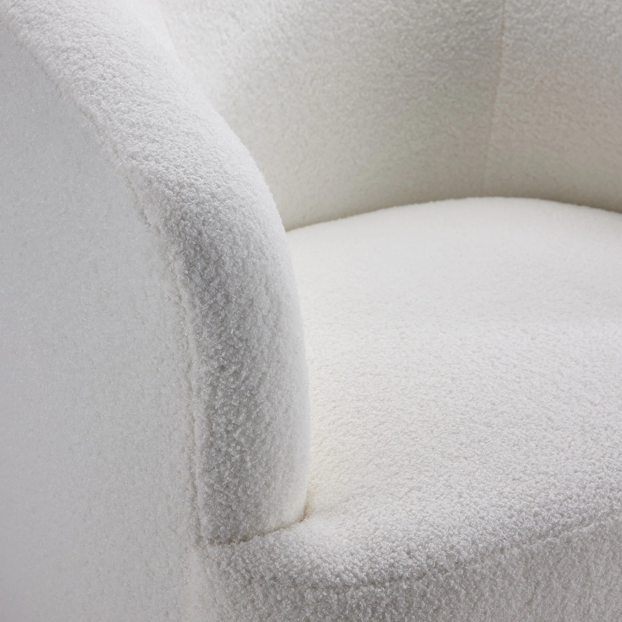 Riley Swivel Accent Chair - White - Image 3