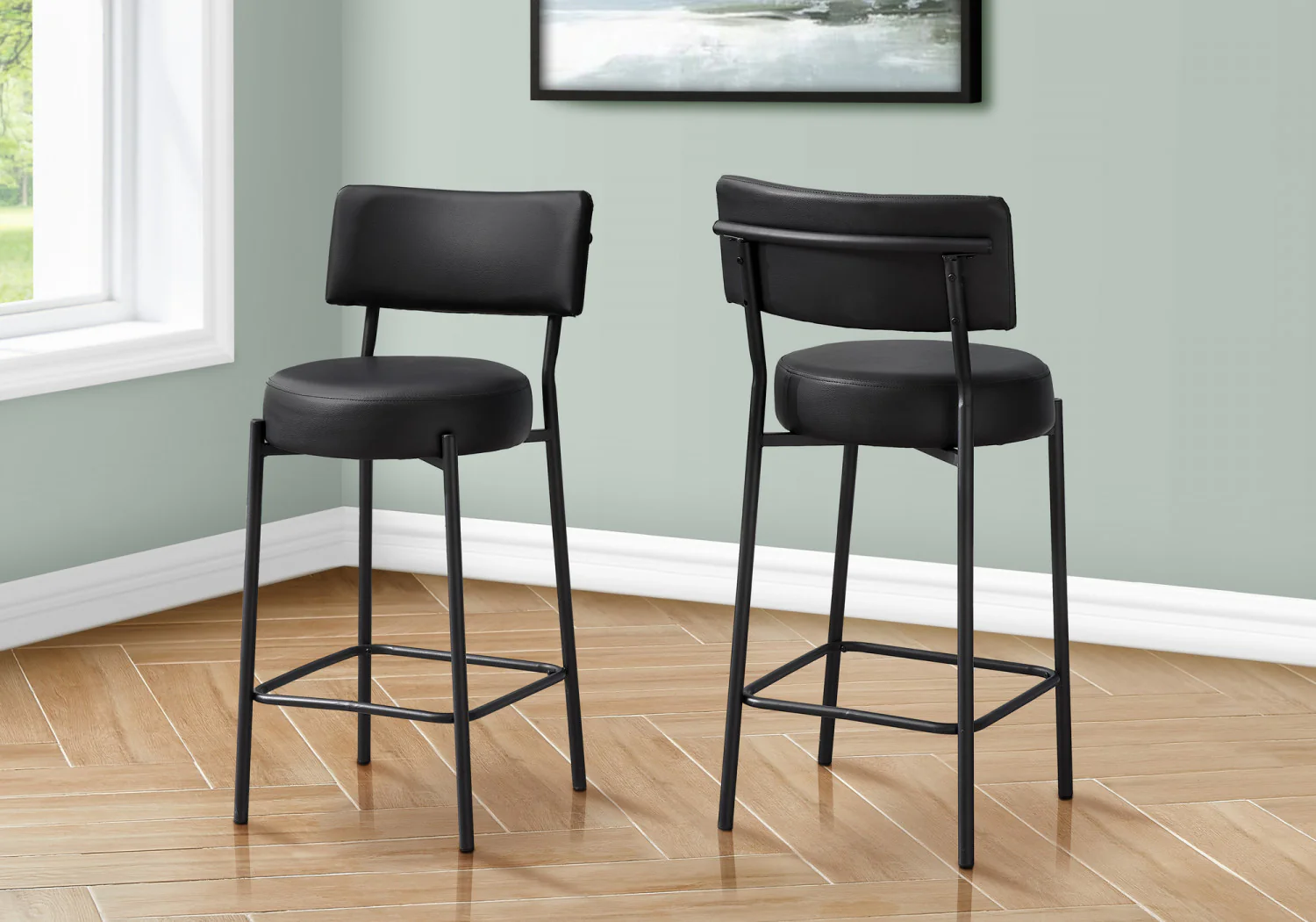 Robson Counter Stool - Black - Set Of Two - Image 2