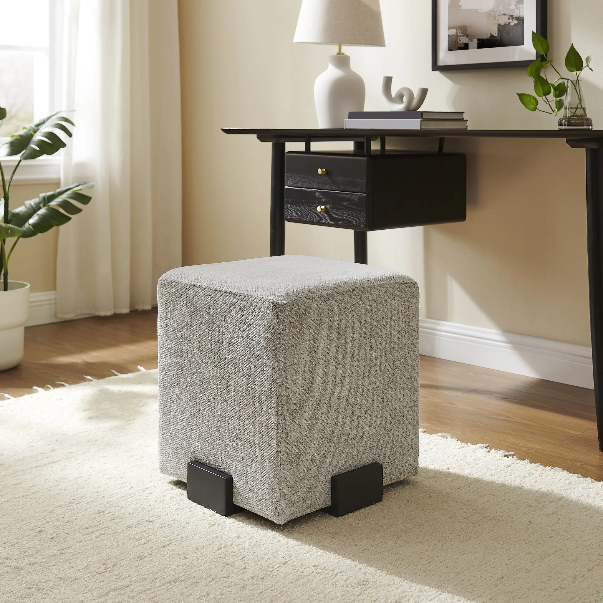 Ronse Ottoman - Grey - Image 2