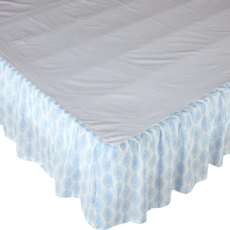 Rosalie King Bed Skirt - Blue - Image 4