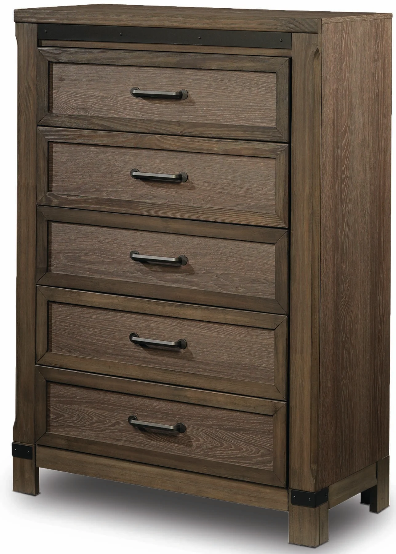 Rossco 5-Piece King Storage Bedroom Package - Rustic Oak - Image 4