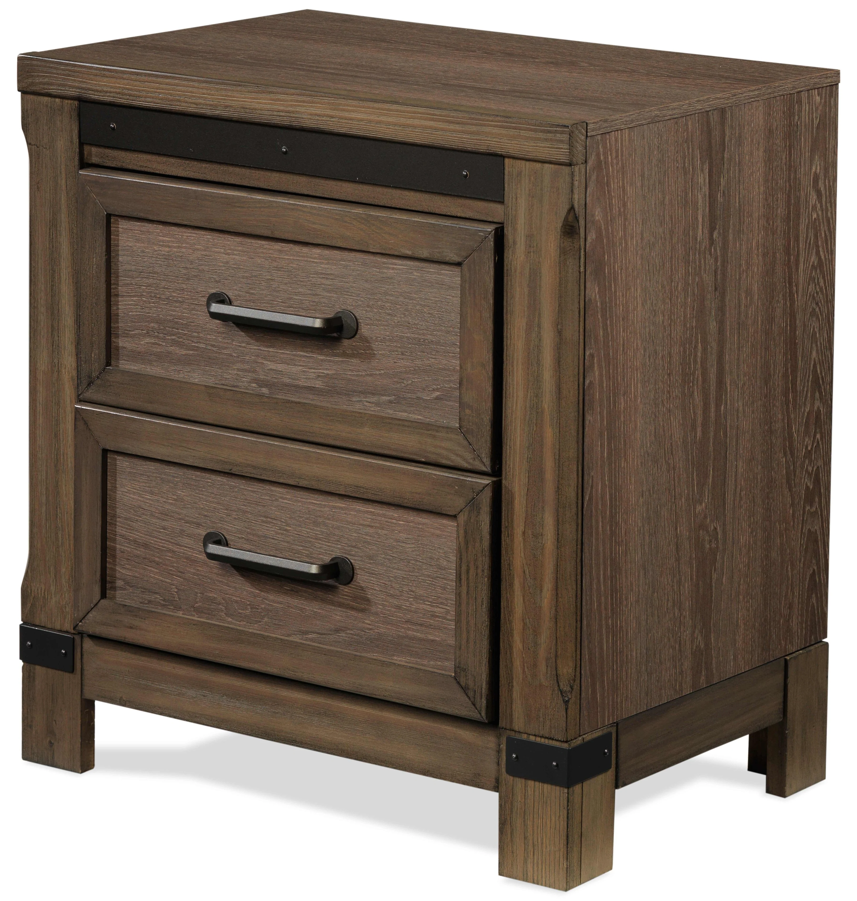 Rossco 6-Piece Queen Storage Bedroom Package - Rustic Oak - Image 4