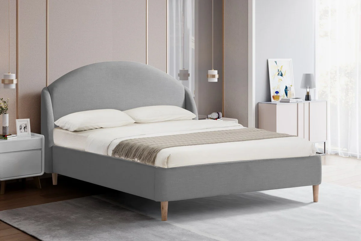 Rudi 3-Piece Queen Bed - Grey - Image 2