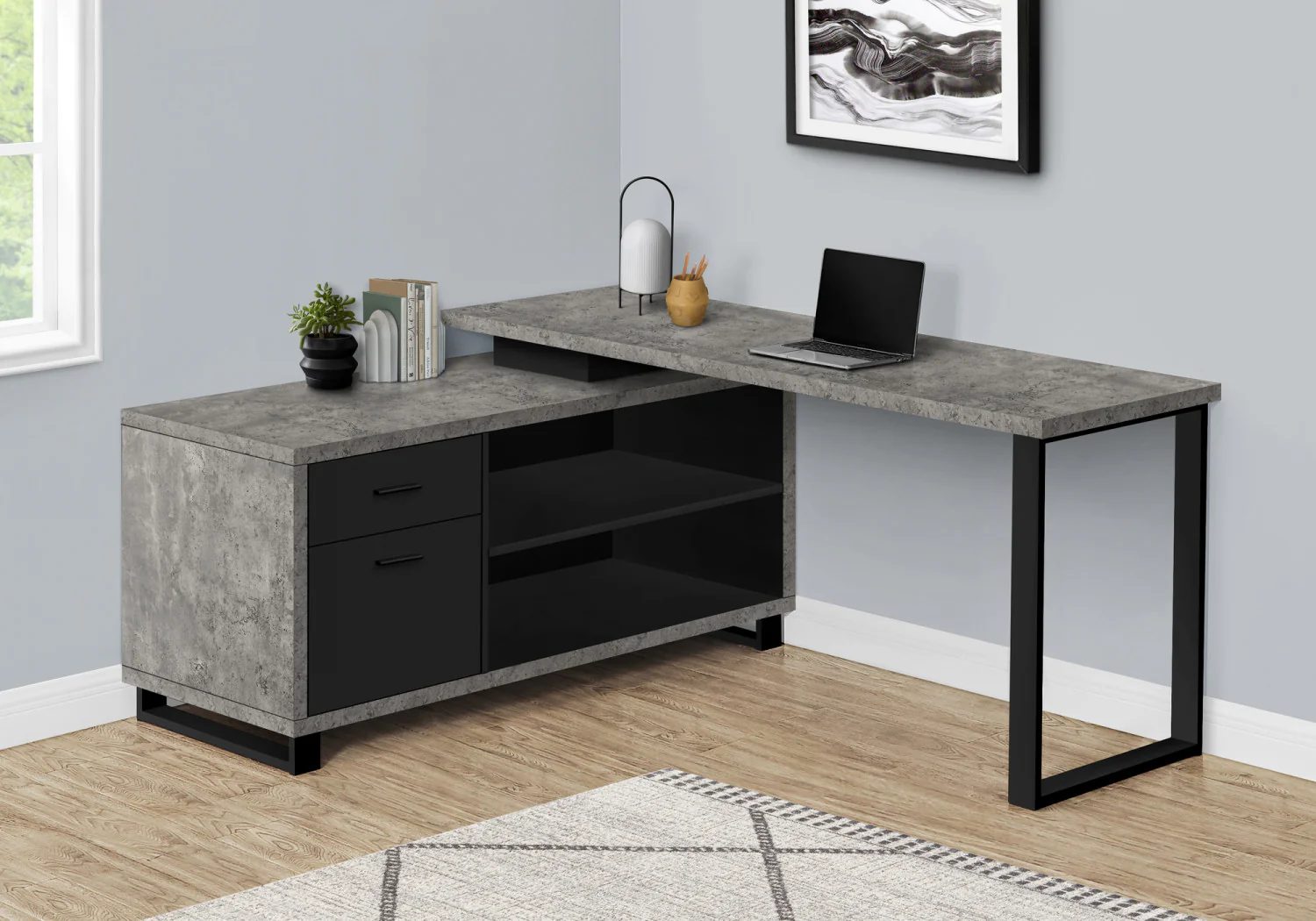 Runo Desk - Concrete Grey - Image 2