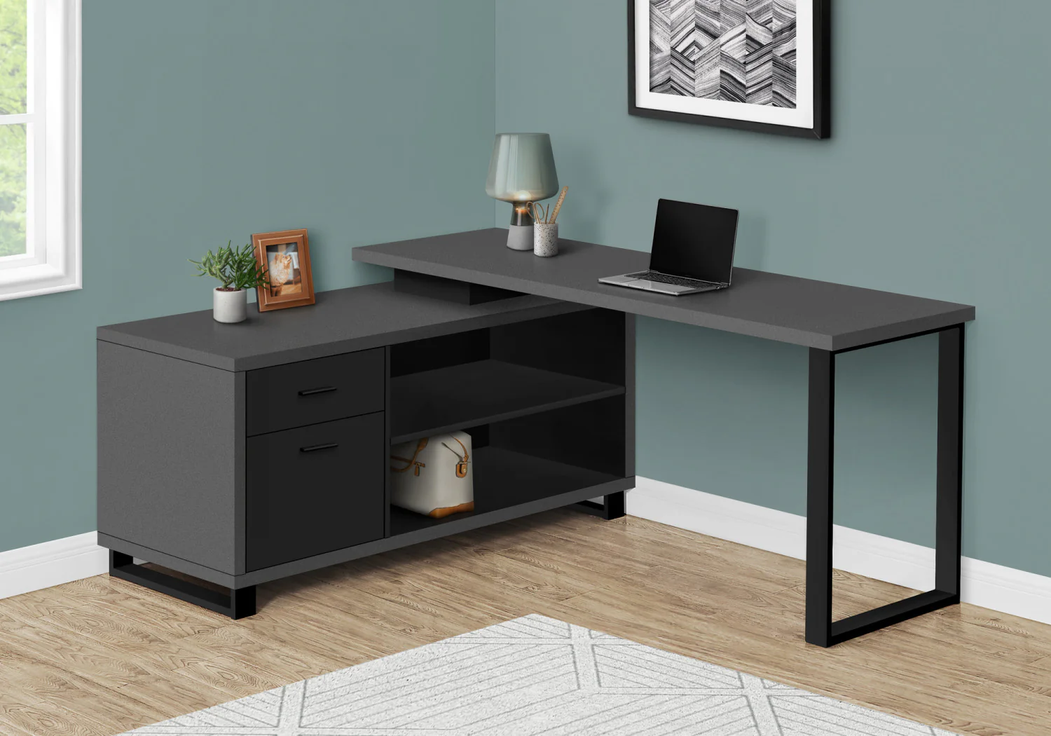 Runo Desk - Modern Grey - Image 2