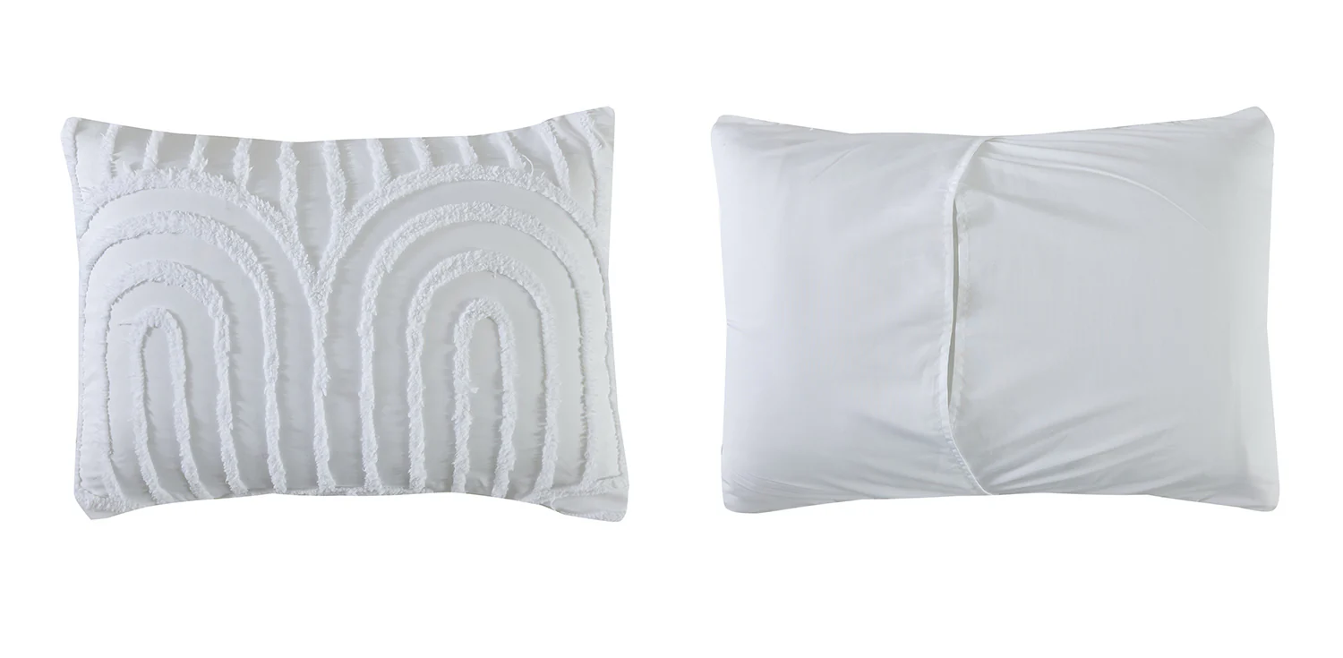 Rustic Charm 5-Piece Queen Comforter Set - White - Image 3