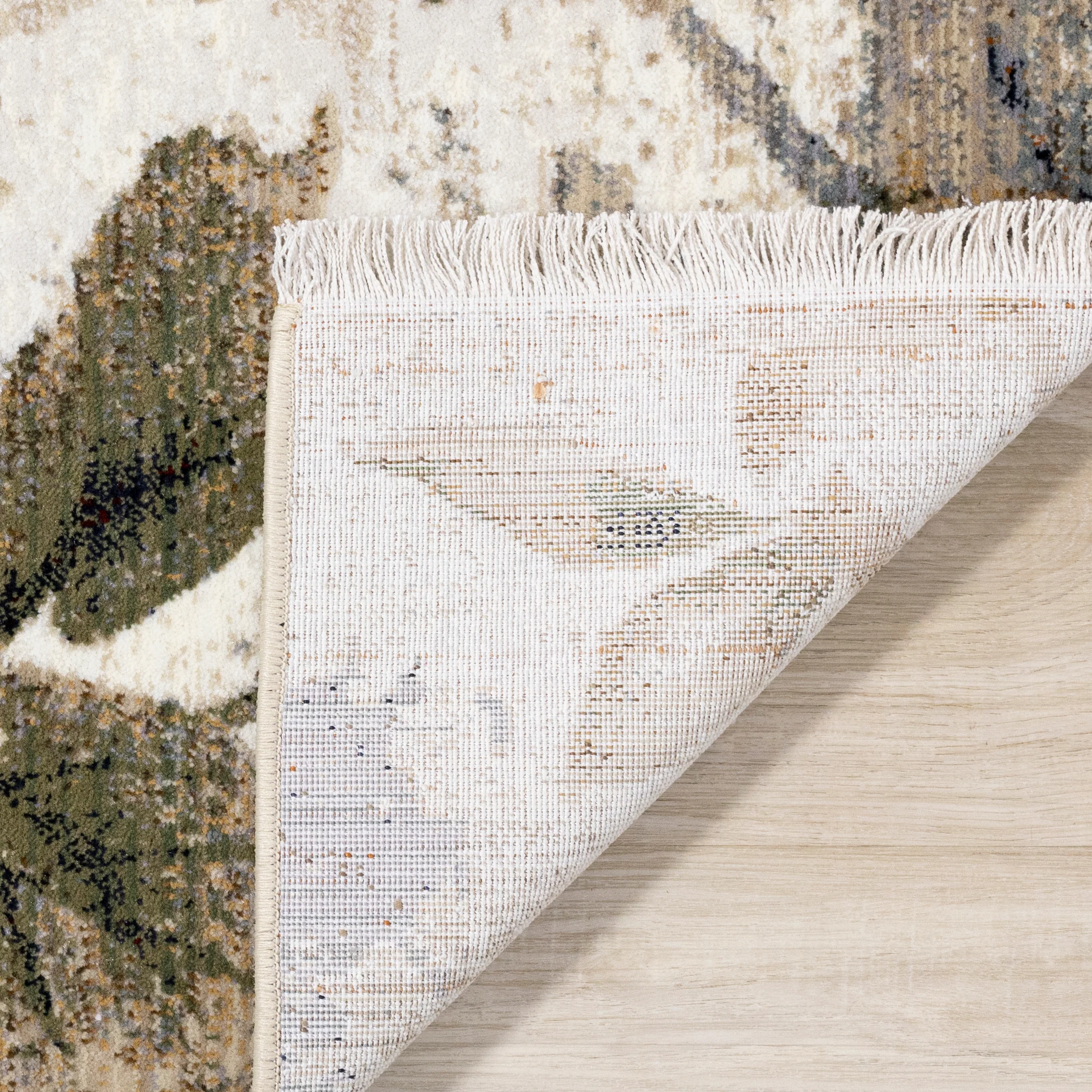 Rustic Garden 5'3" x 7'7" Warm Toned Floral Print Area Rug - Cream - Image 10