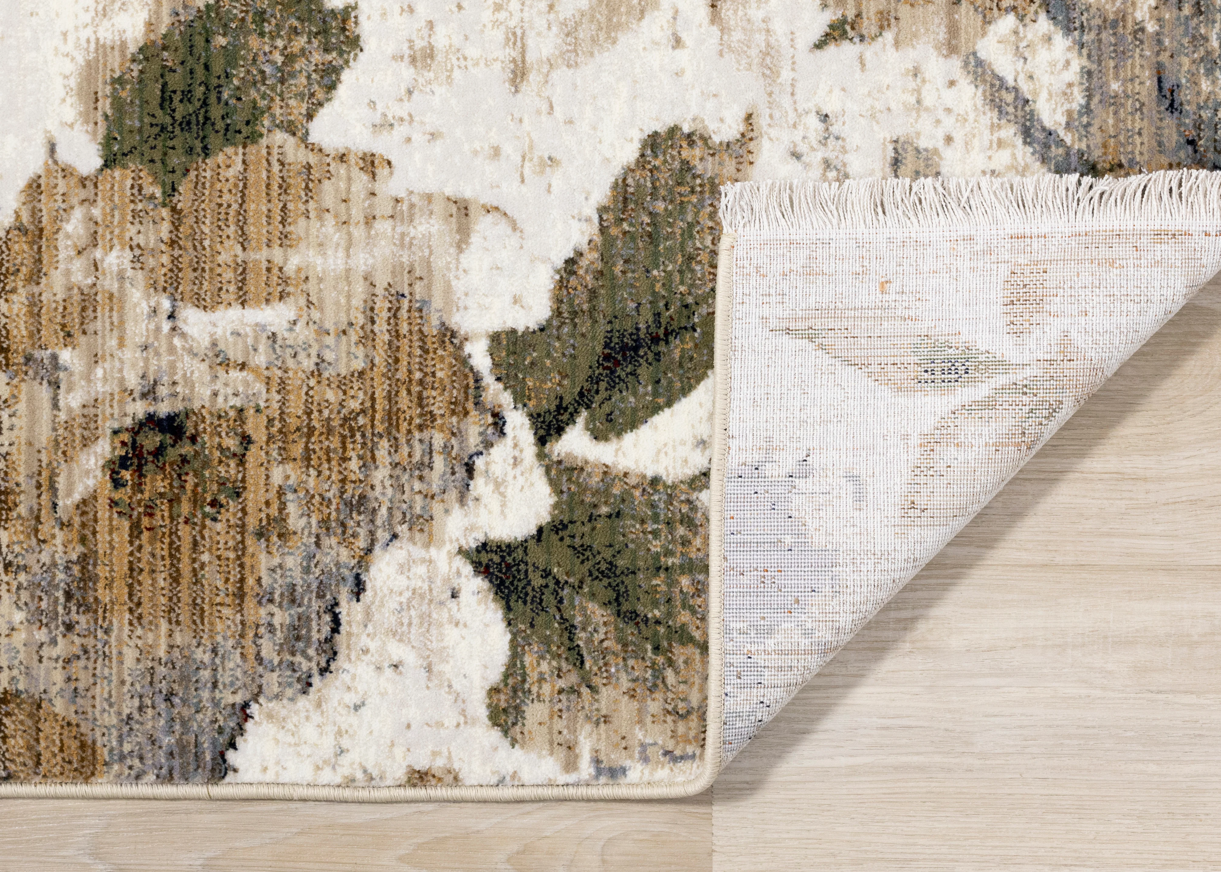 Rustic Garden 5'3" x 7'7" Warm Toned Floral Print Area Rug - Cream - Image 5