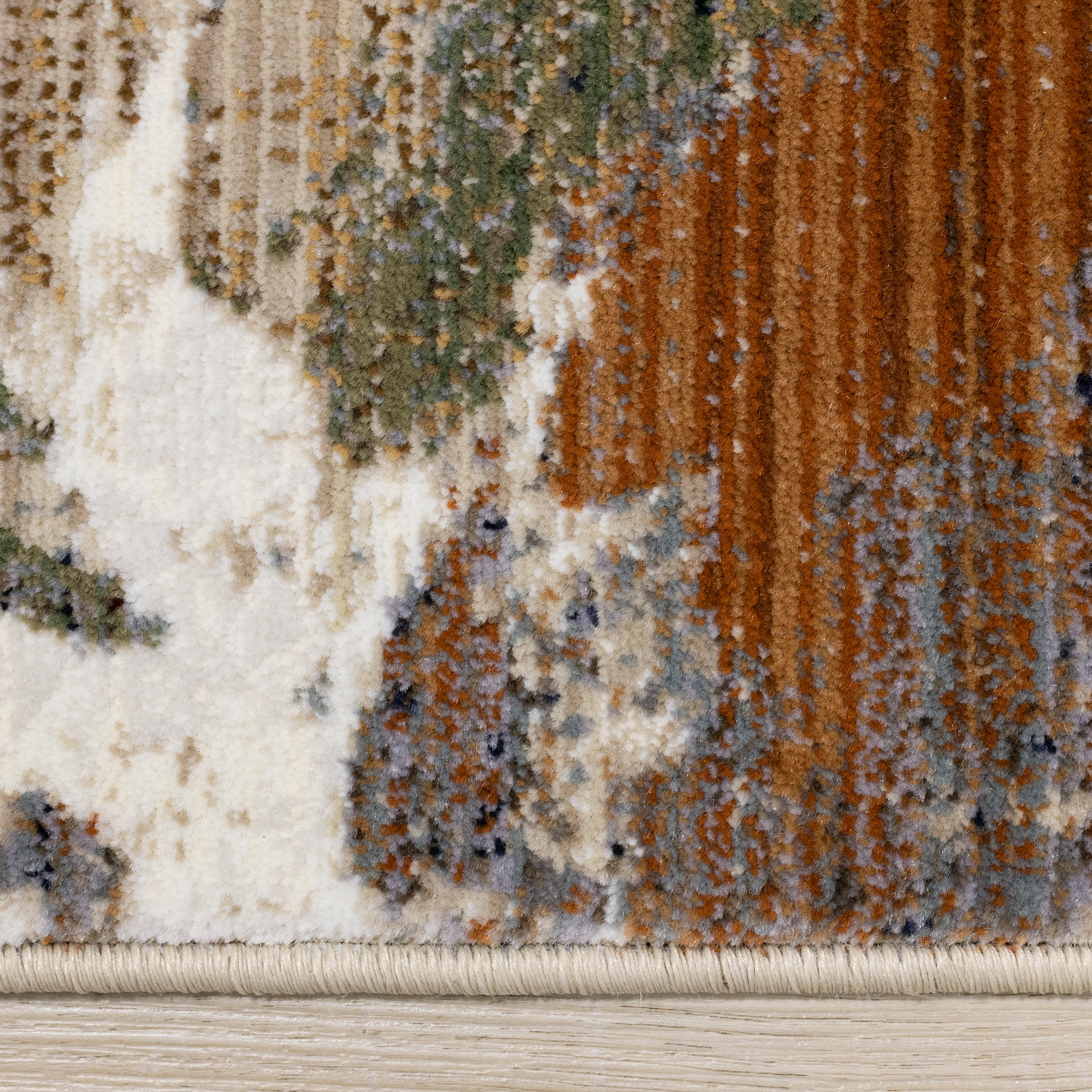 Rustic Garden 5'3" x 7'7" Warm Toned Floral Print Area Rug - Cream - Image 8