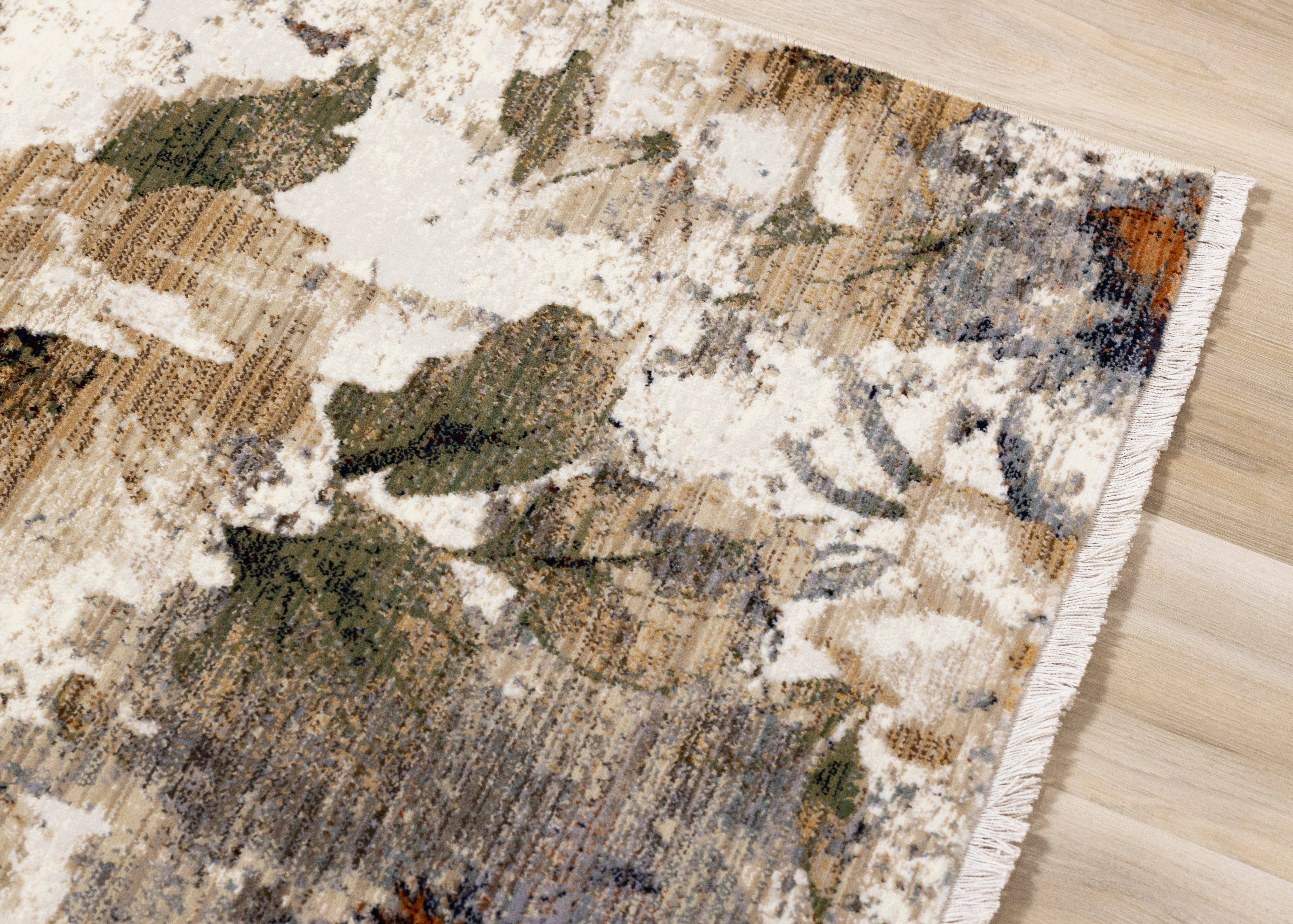 Rustic Garden 7'10" x 10'2" Warm Toned Floral Print Area Rug - Cream - Image 3