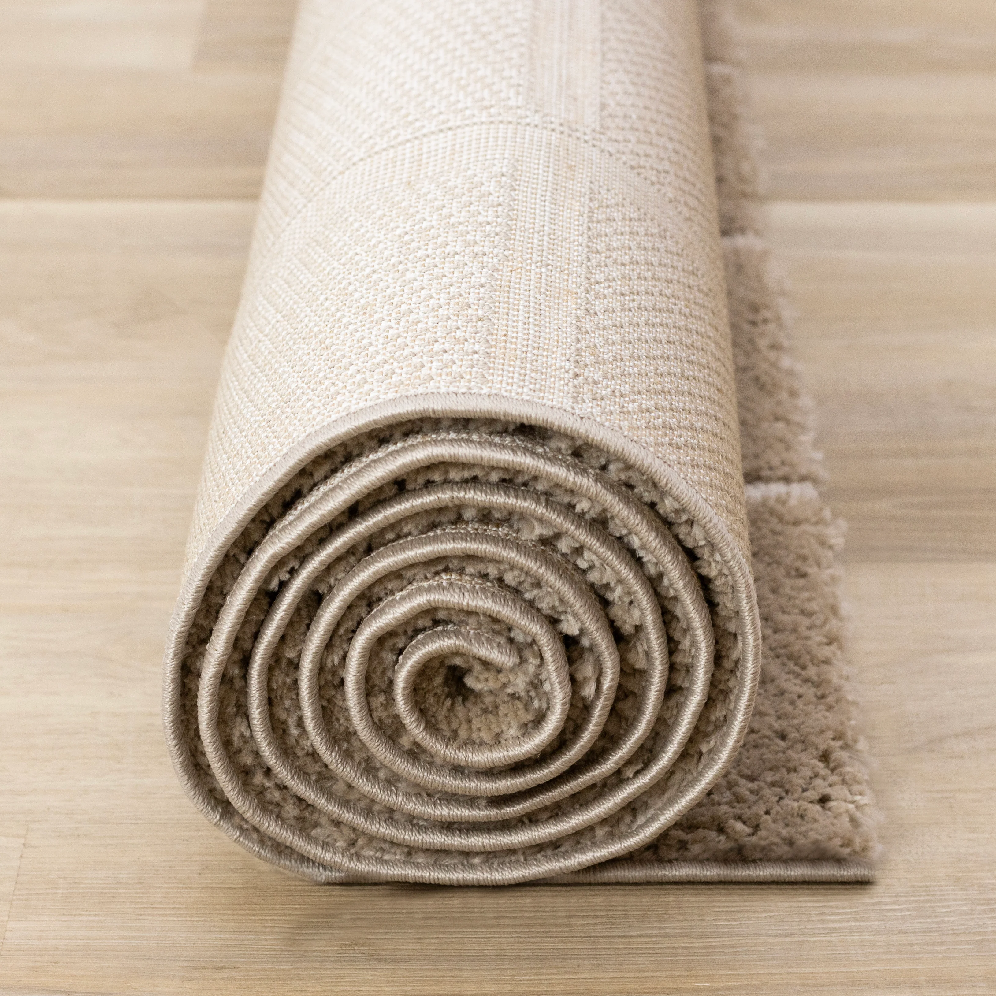 Sable Grid 7'10" x 10'6" Broken Grid Pattern Area Rug - Light Brown, Cream - Image 7