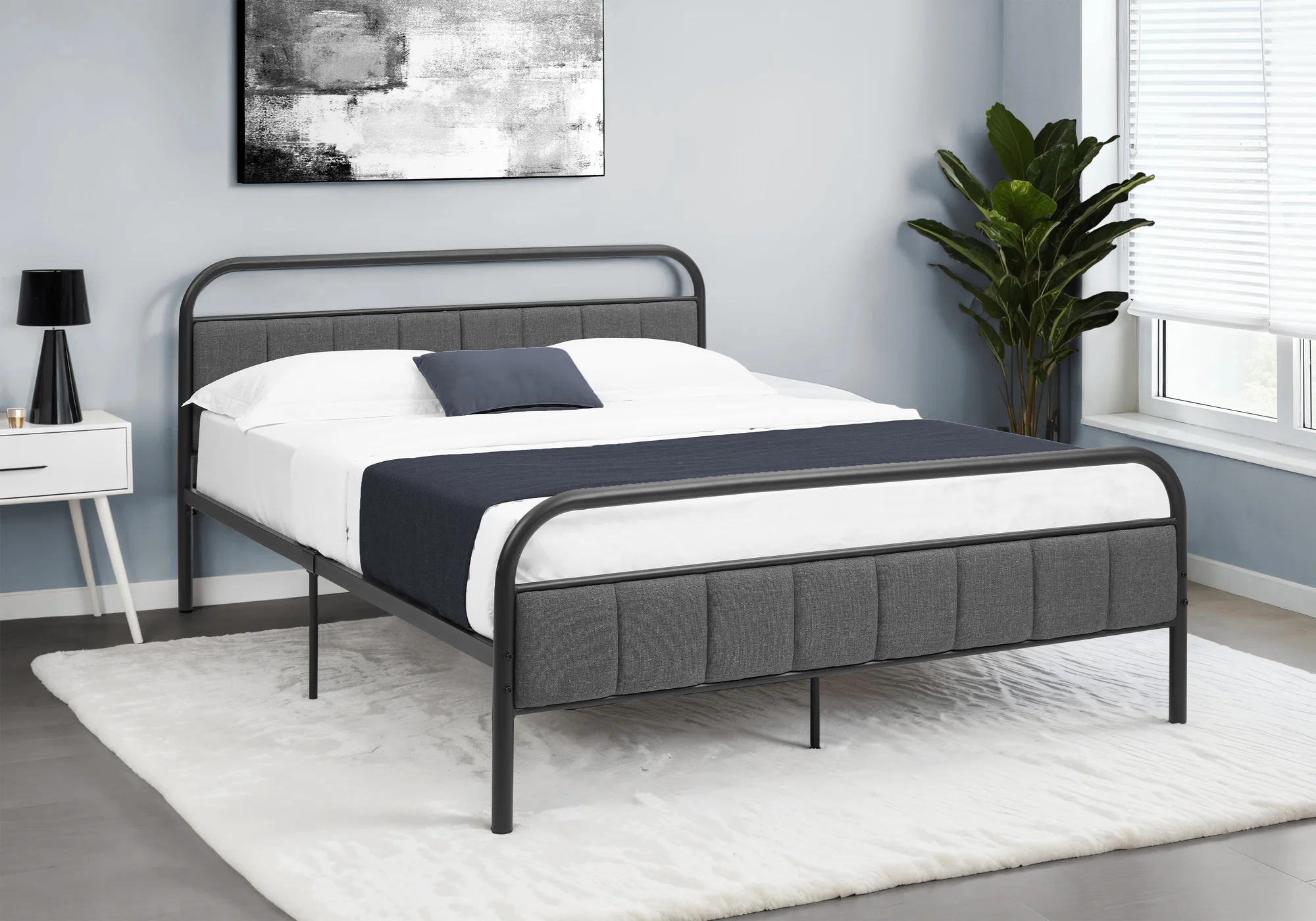 Sage Queen Bed - Grey/Black - Image 2
