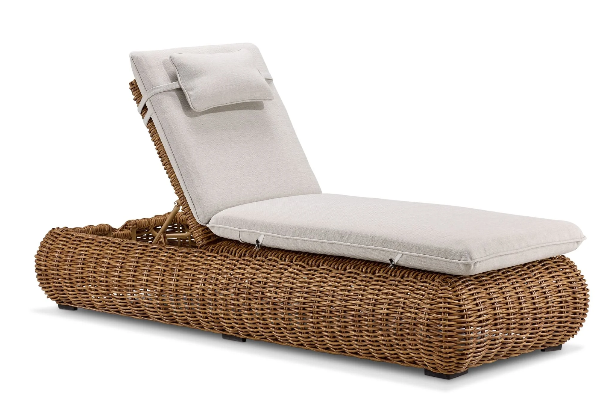 Salina Outdoor Lounger - Brown - Image 4