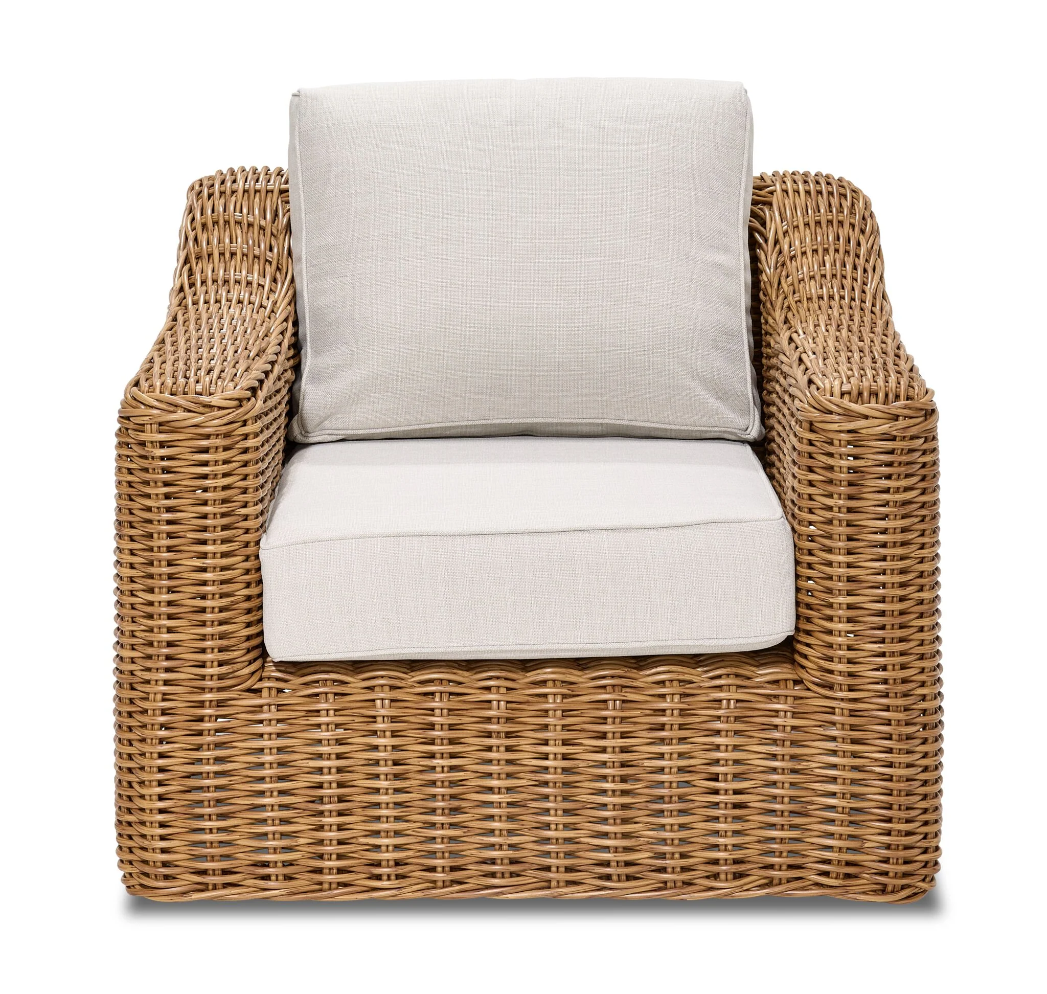 Salina Outdoor Swivel Chair - Brown - Image 2