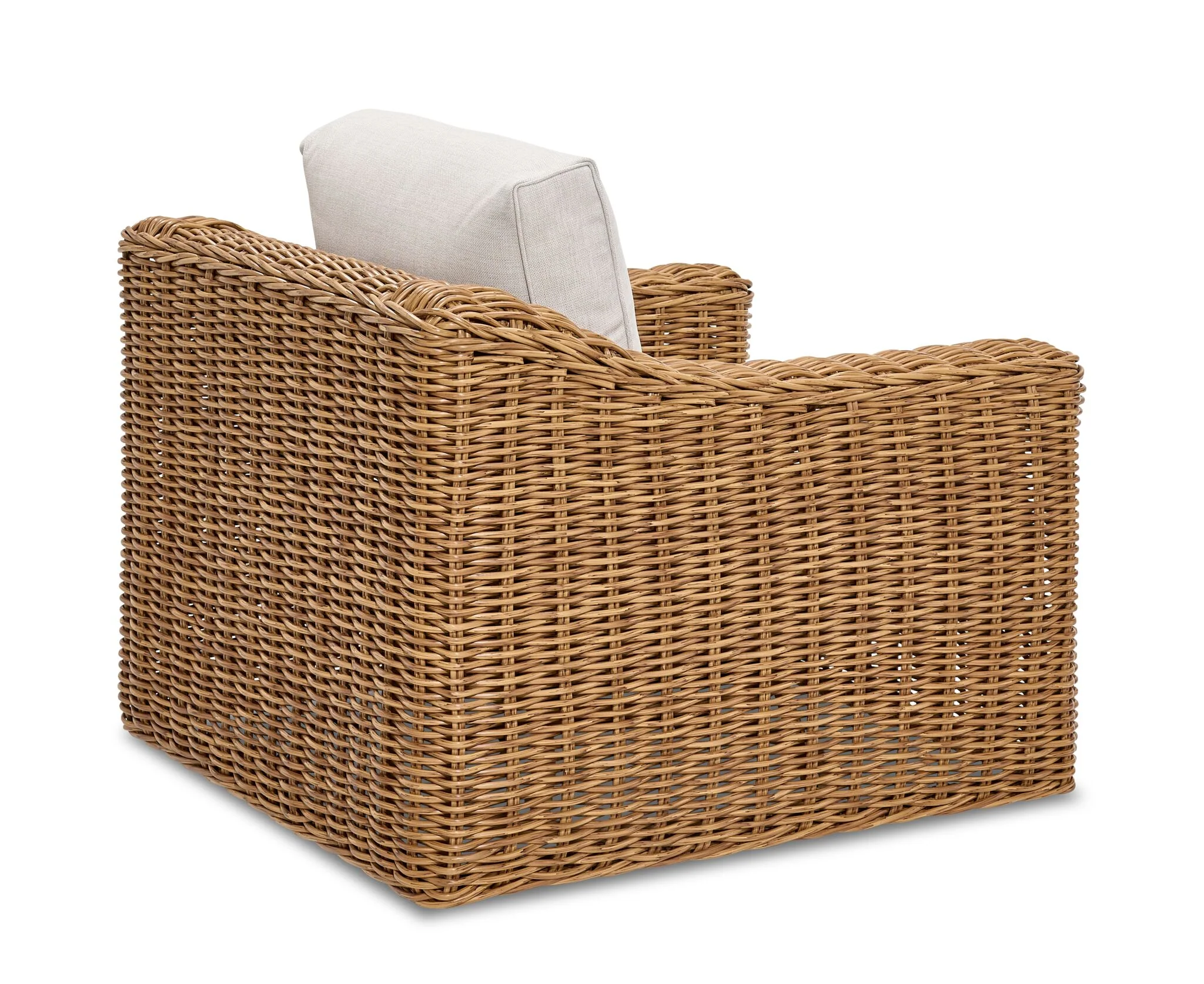 Salina Outdoor Swivel Chair - Brown - Image 3