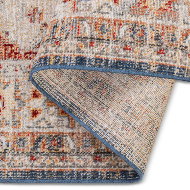 Salsa Medallion Outdoor Rug - 6' x 9' - Red/Blue - Image 2