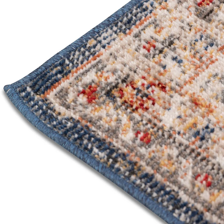 Salsa Medallion Outdoor Rug - 8' x 10' - Red/Blue - Image 3