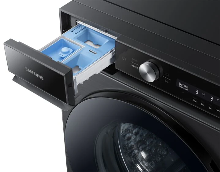 Samsung BESPOKE Black Stainless Front-Load Washer with SuperSpeed and AI Smart Dial (6.1 cu. ft.) - WF53BB8700AVUS - Image 4