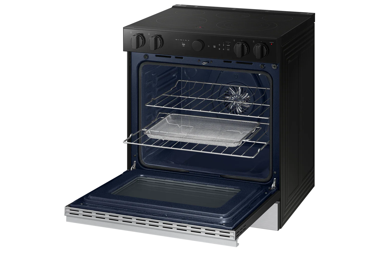 Samsung BESPOKE Stainless Steel 30" True Convection Slide in Range with Air Sous Vide & Air Fry (6.3cu.ft.) - NSE6DG8500SRAC - Image 3