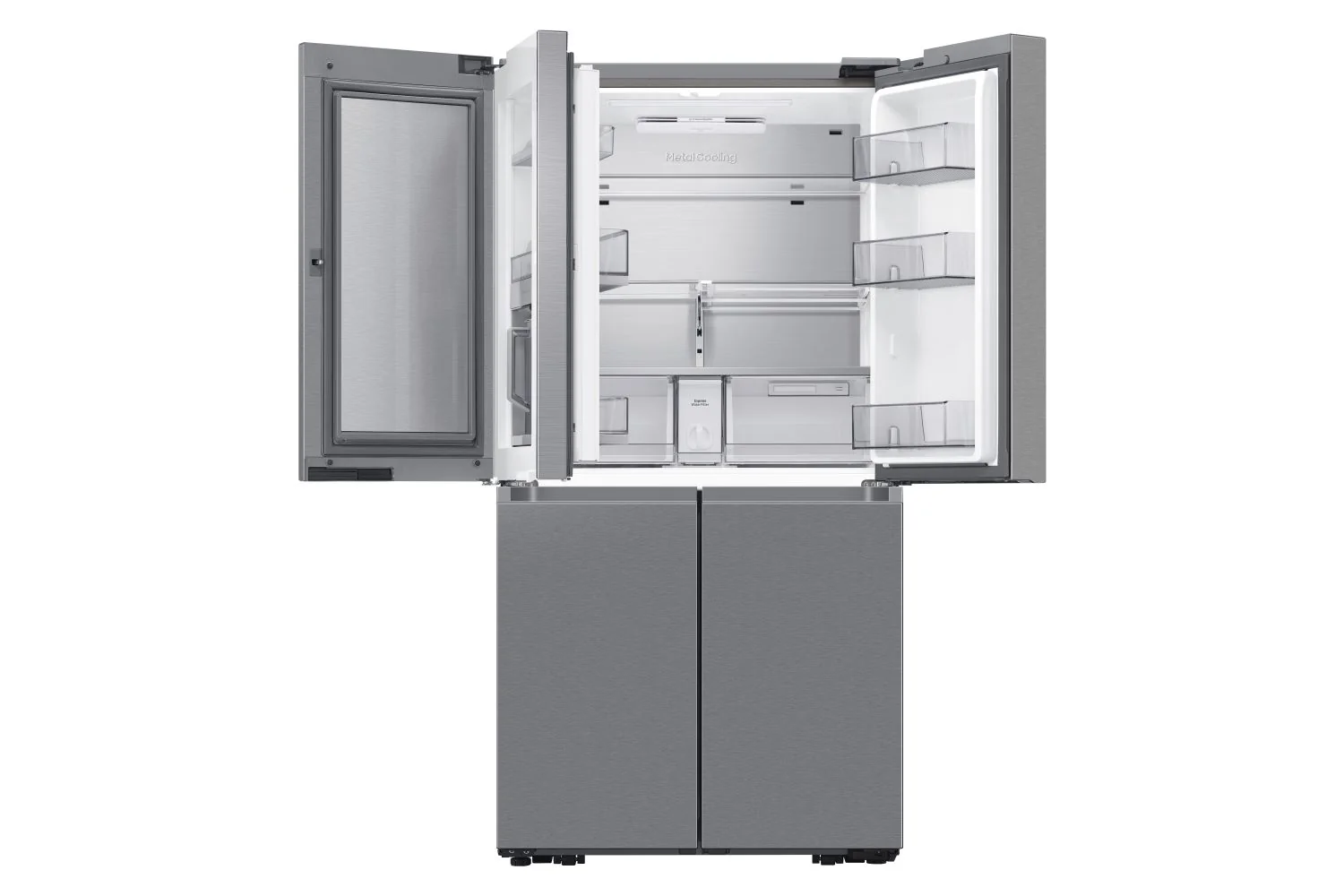 Samsung BESPOKE 36" 22.8 Cu. Ft. Stainless Steel 4-Door Flex French Door Refrigerator with Beverage Center -RF23DG9600SRAC - Image 2