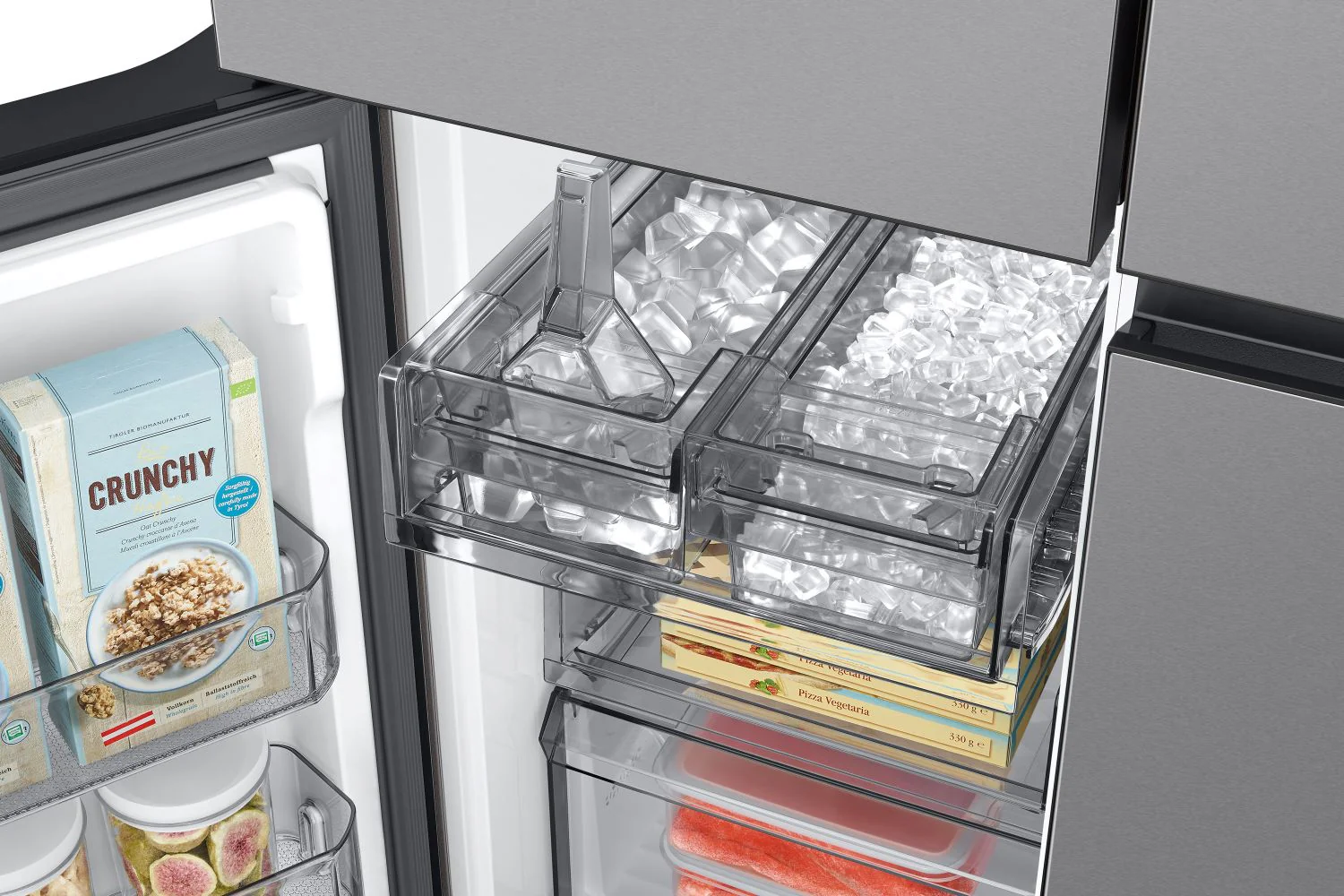Samsung BESPOKE 36" 29 Cu. Ft. Stainless Steel 4-Door Flex French Door Refrigerator with Beverage Center - RF29DB9600QLAA - Image 5