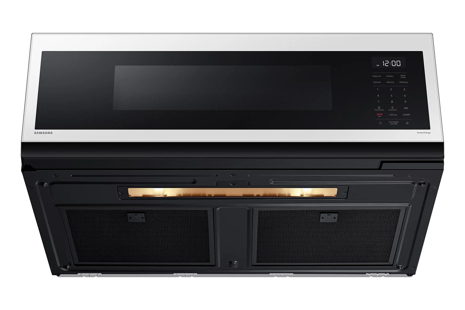Samsung BESPOKE White Glass Over the Range Microwave (1.1 cu. ft) - ME11CB751012AC - Image 9