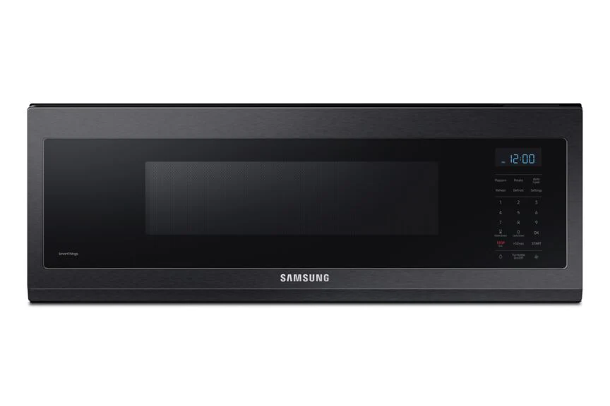 Samsung Black Stainless 400 CFM Slim Over-The-Range Microwave (1.1 Cu.Ft.) - ME11A7510DG/AC - Image 2