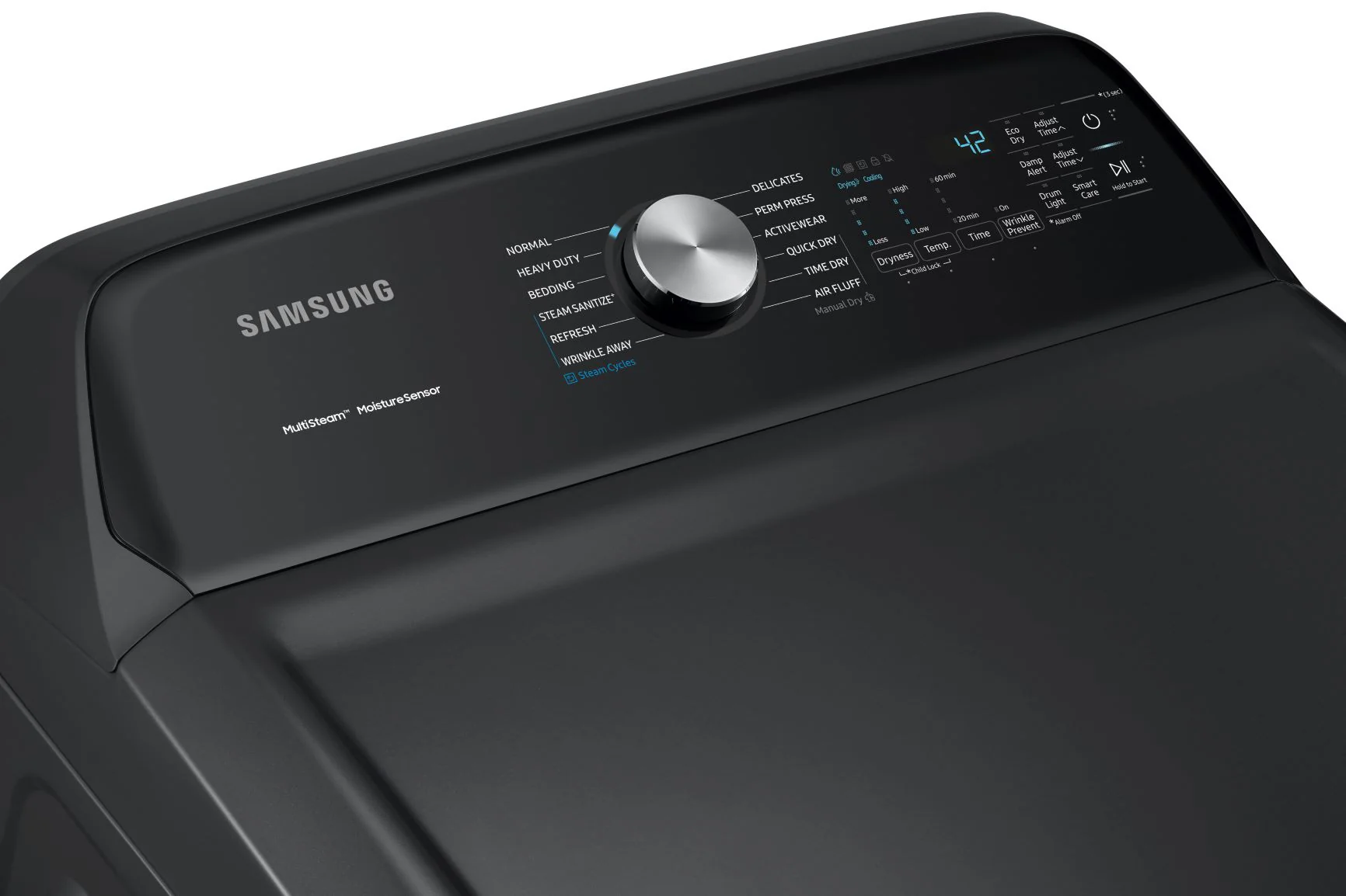 Samsung Black Stainless Electric Dryer with Steam Sanitize+ (7.4 Cu.Ft.) - DVE50A5405V/AC - Image 4